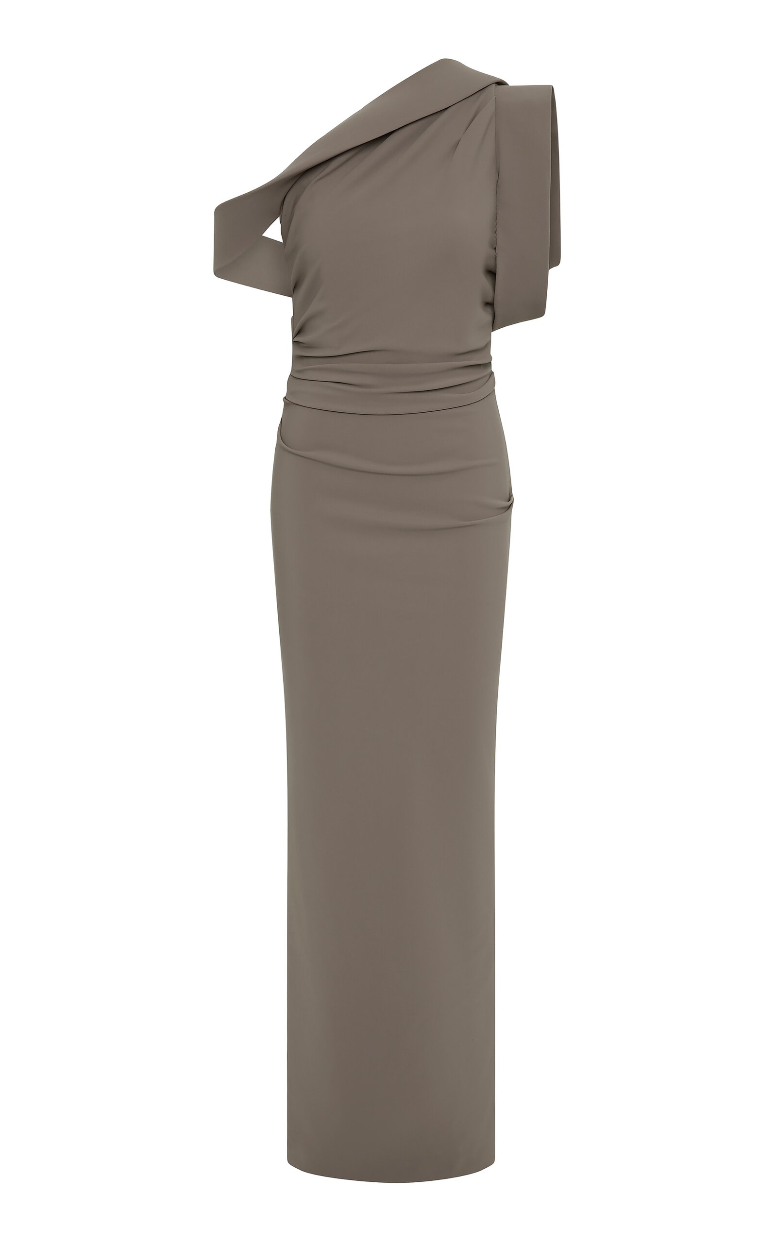 Rachel Gilbert Rowana Sculpted One-Shoulder Gown