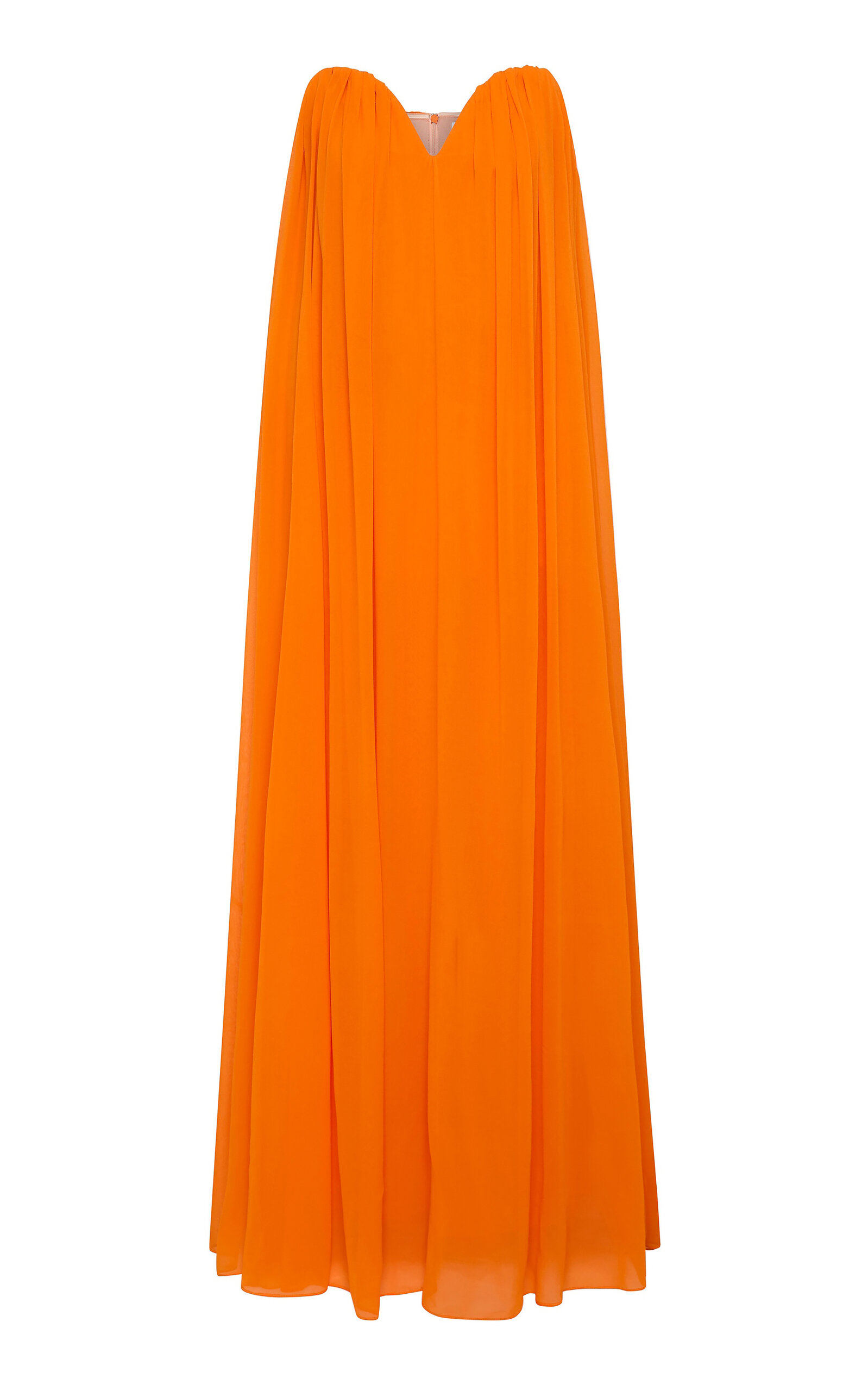 Rachel Gilbert Pamina Silk Flow Gown - Orange
