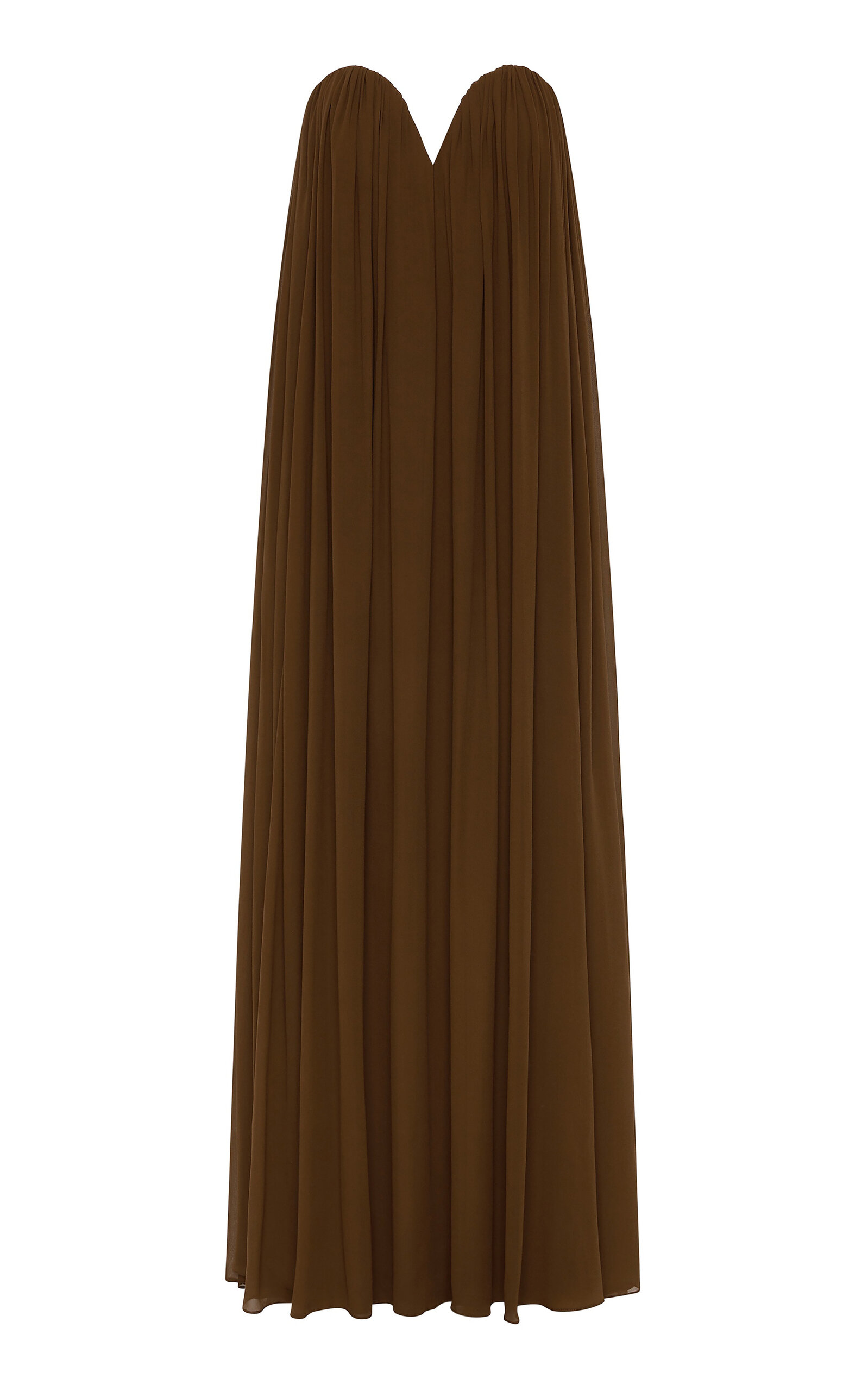 Rachel Gilbert Pamina Silk Flow Gown In Brown