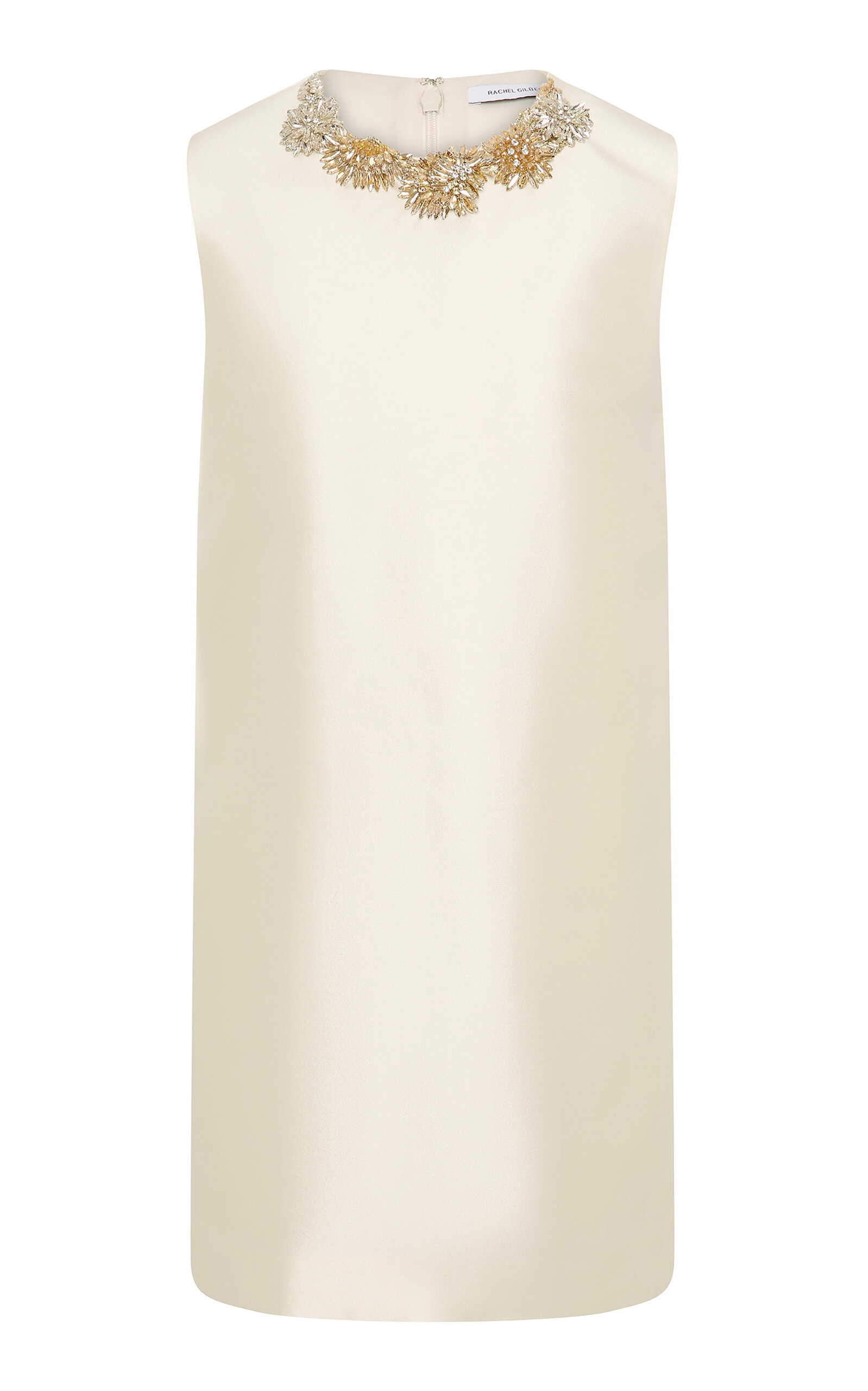 Rachel Gilbert Ludovica Wool-silk Shift Mini Dress In White