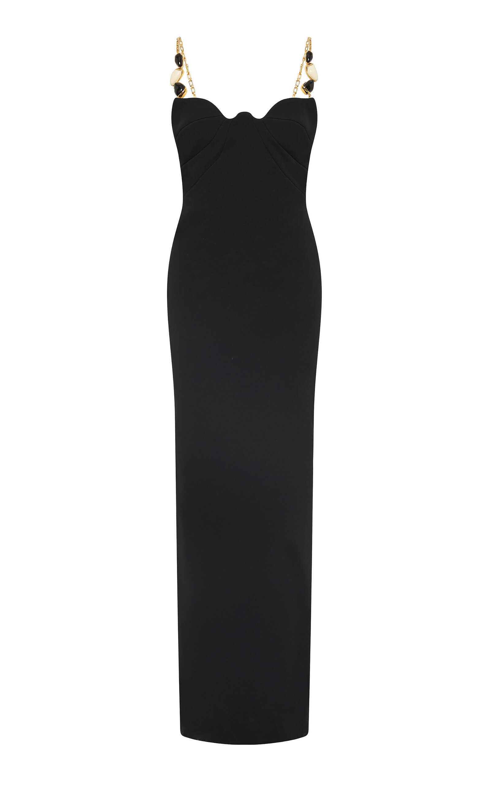 Rachel Gilbert Riccardo Embellished Strap Gown - Black