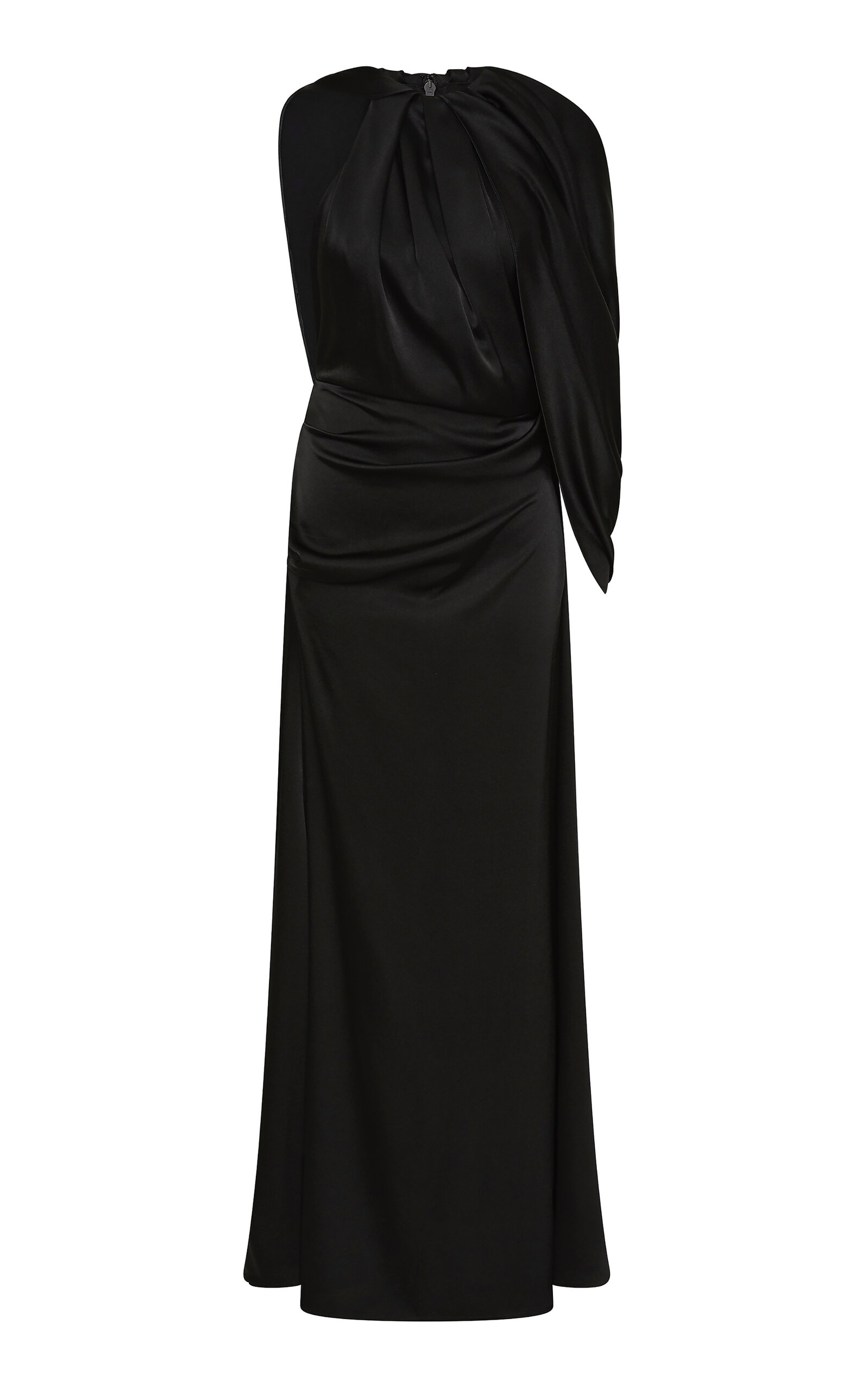Rachel Gilbert Hallie Draped Halter Gown In Black