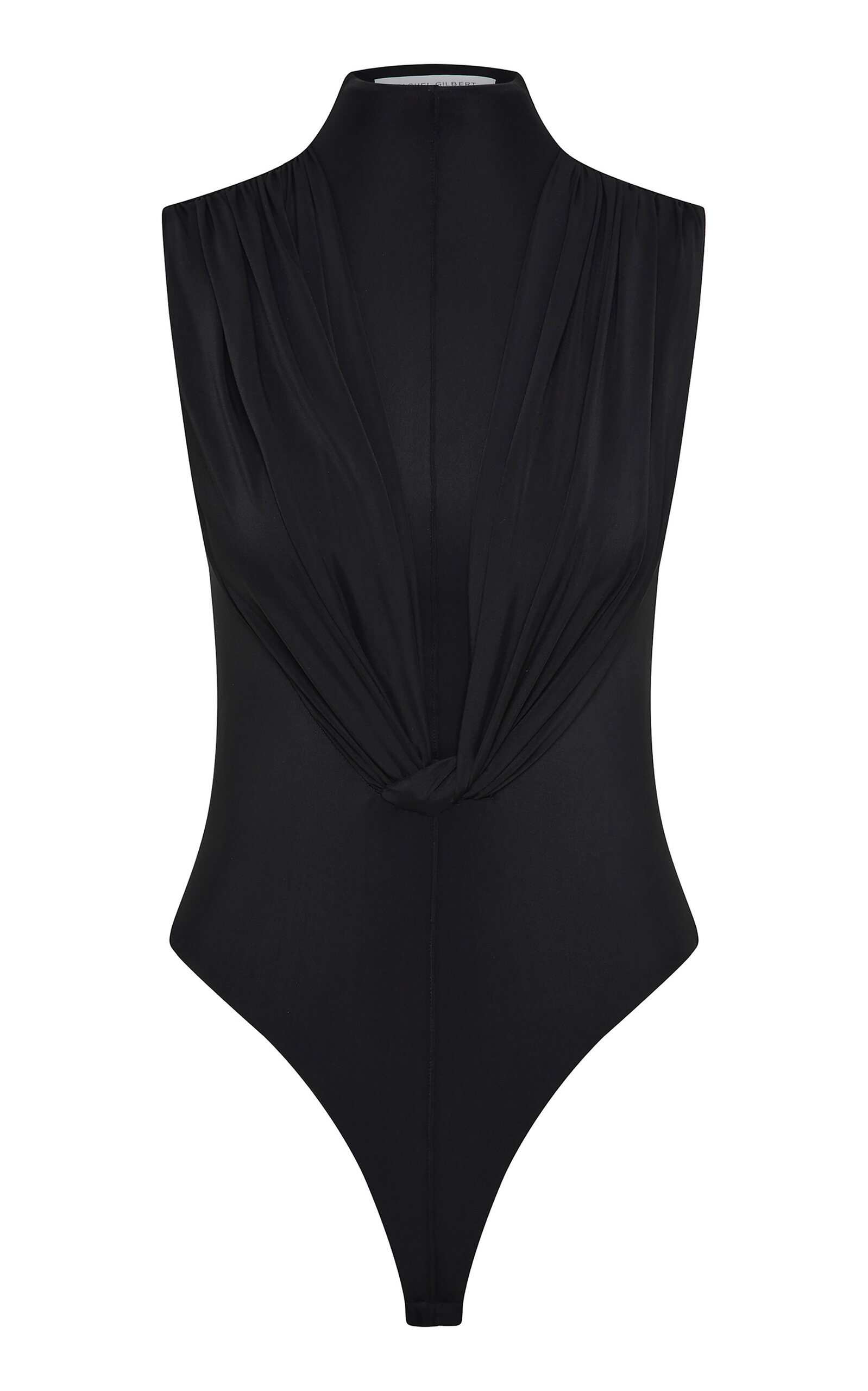 Rachel Gilbert Rico Draped Bodysuit - Black