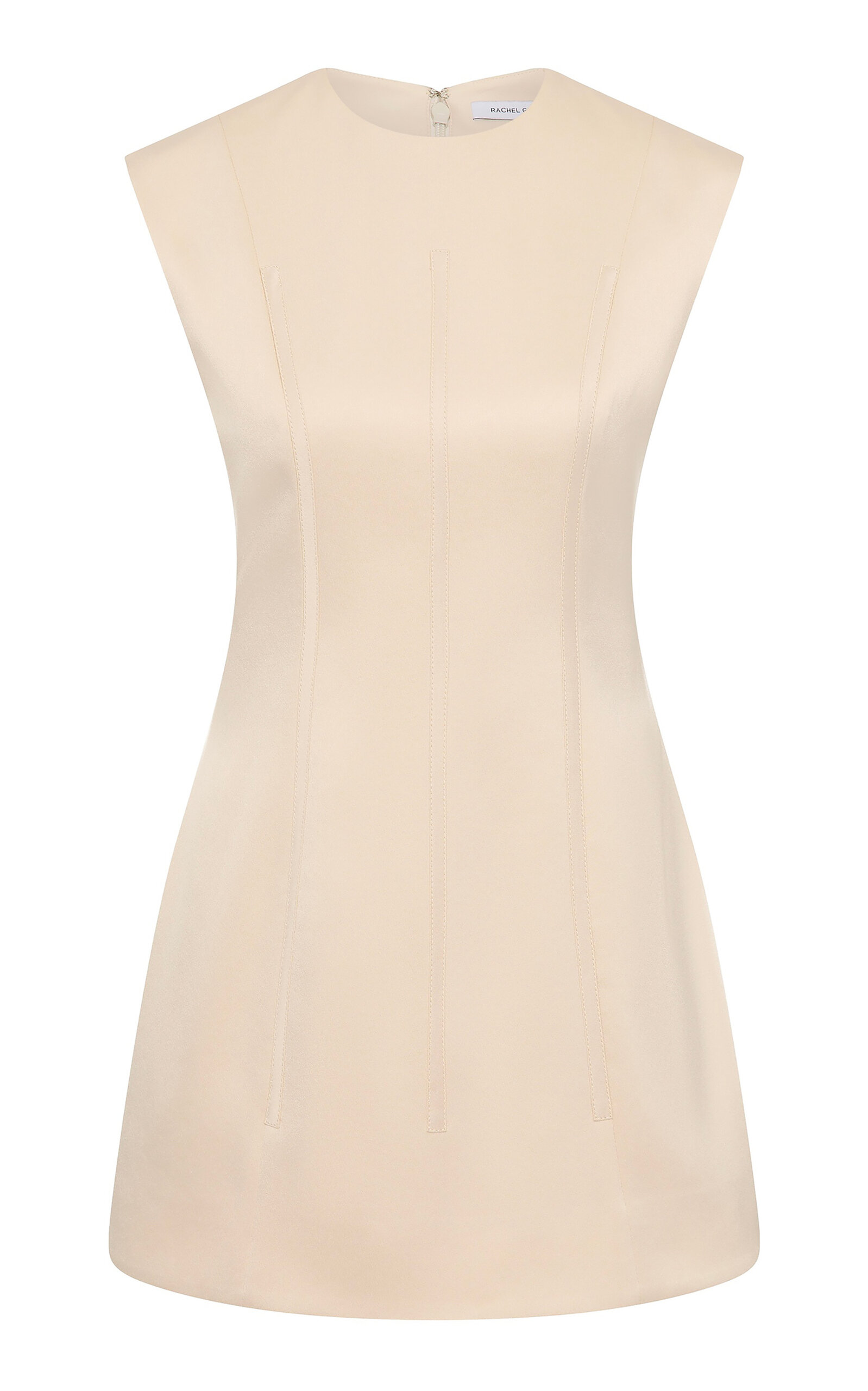 Rachel Gilbert Hallie Cap-sleeve Structured Mini Dress In Neutral