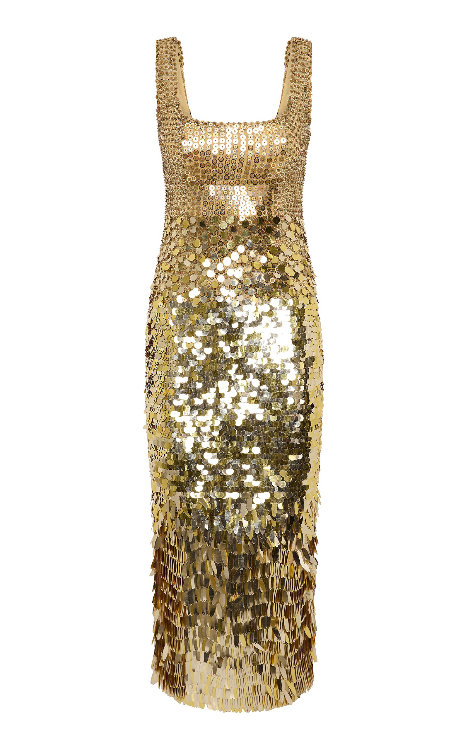 Rachel Gilbert Remy Cascading Sequin Tulle Gown - Gold