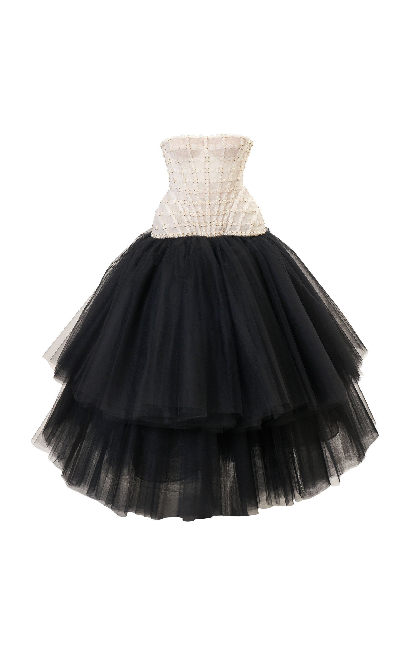 Carolina Herrera Embroidered Nylon Tulle Tea-length Dress In Multi