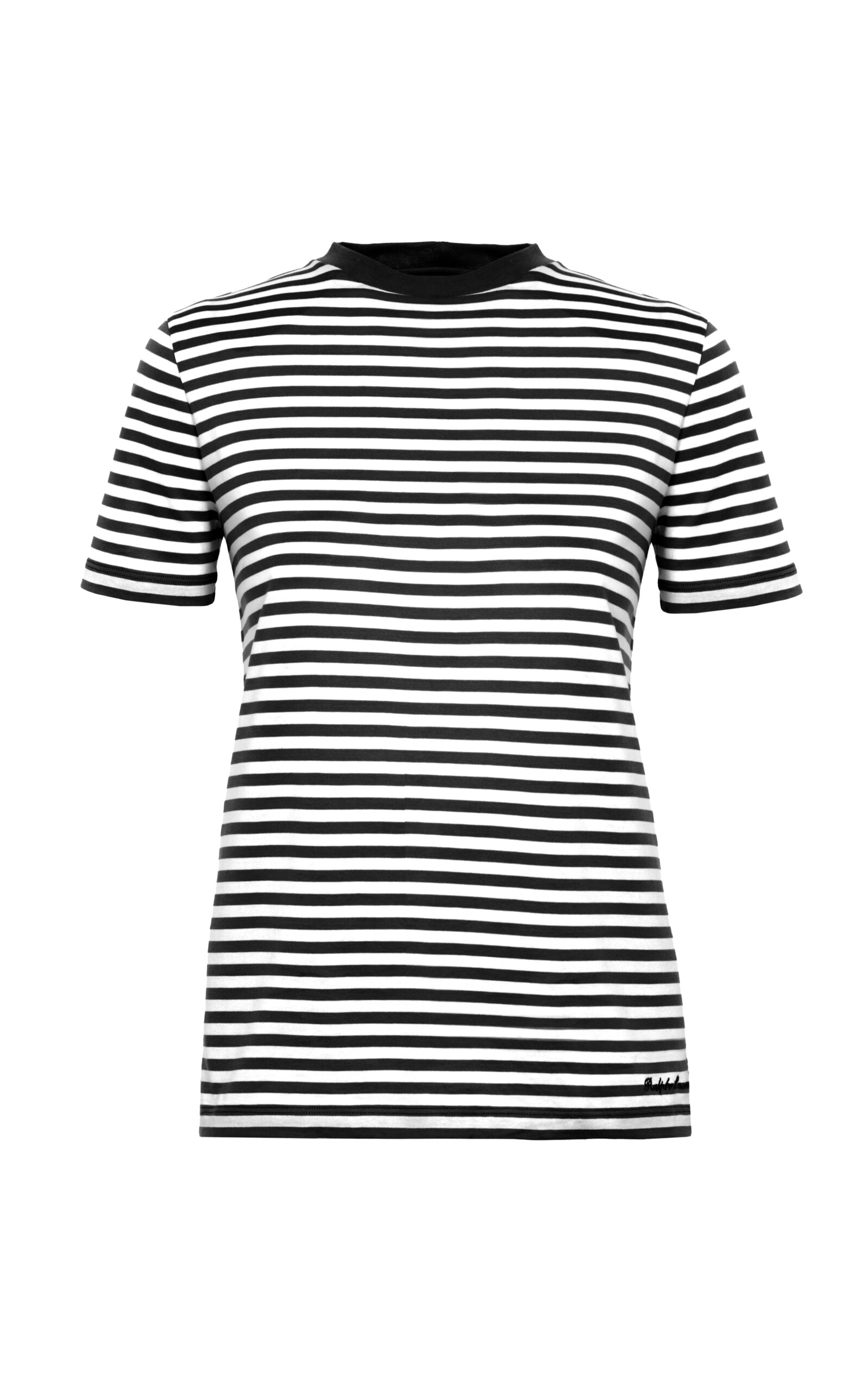 Ralph Lauren Hallie Striped Cotton T-Shirt - Black/white - XL