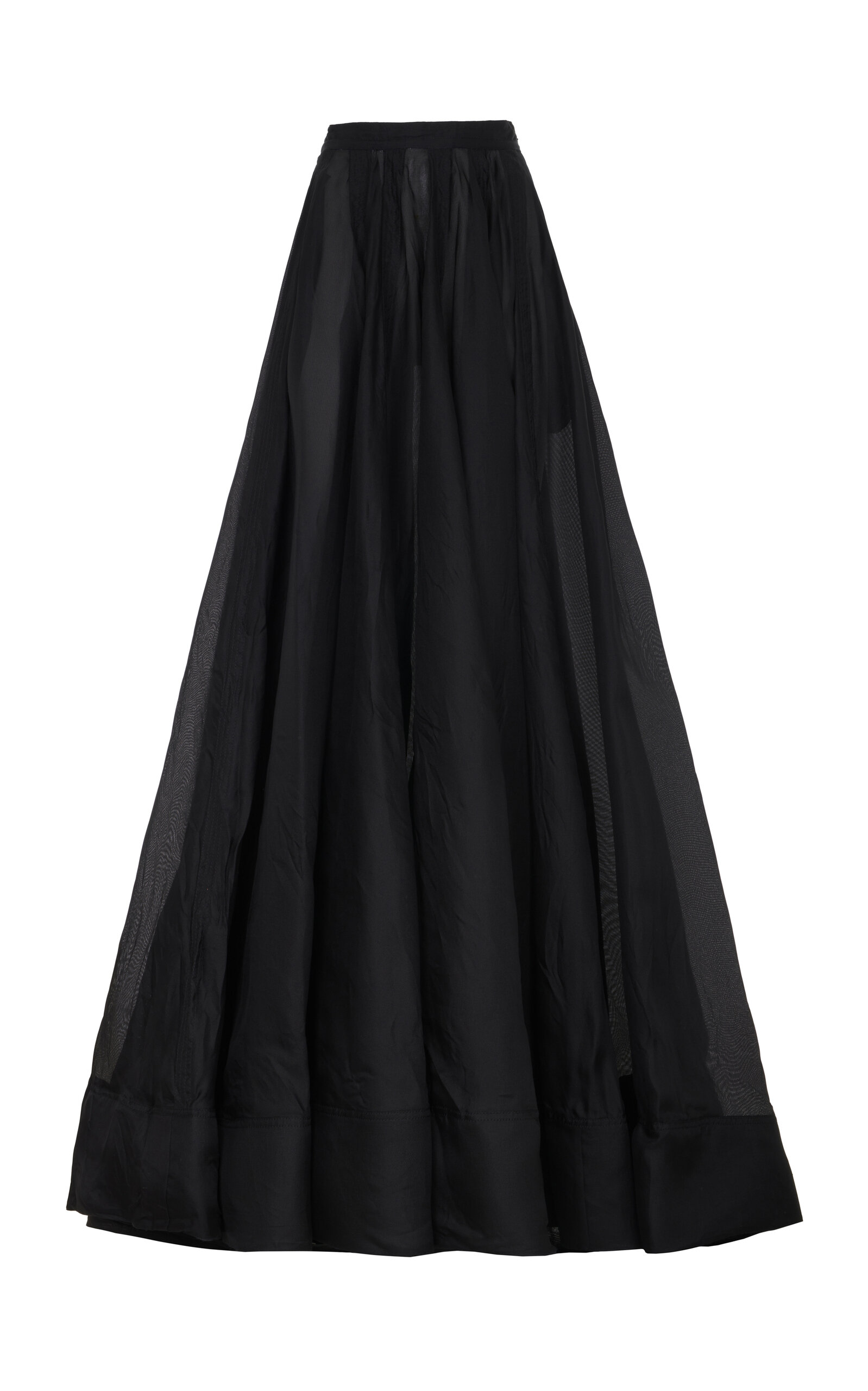 Ralph Lauren Ivanna Mulberry Silk Maxi Skirt - Black