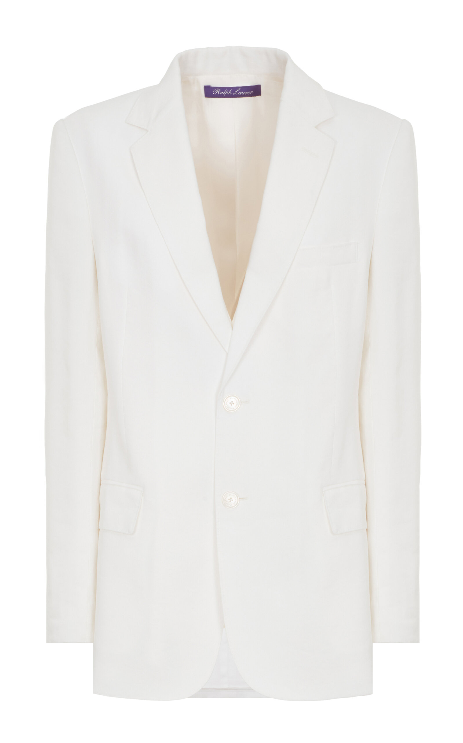 Ralph Lauren Marcy Ramie-Blend Blazer - White