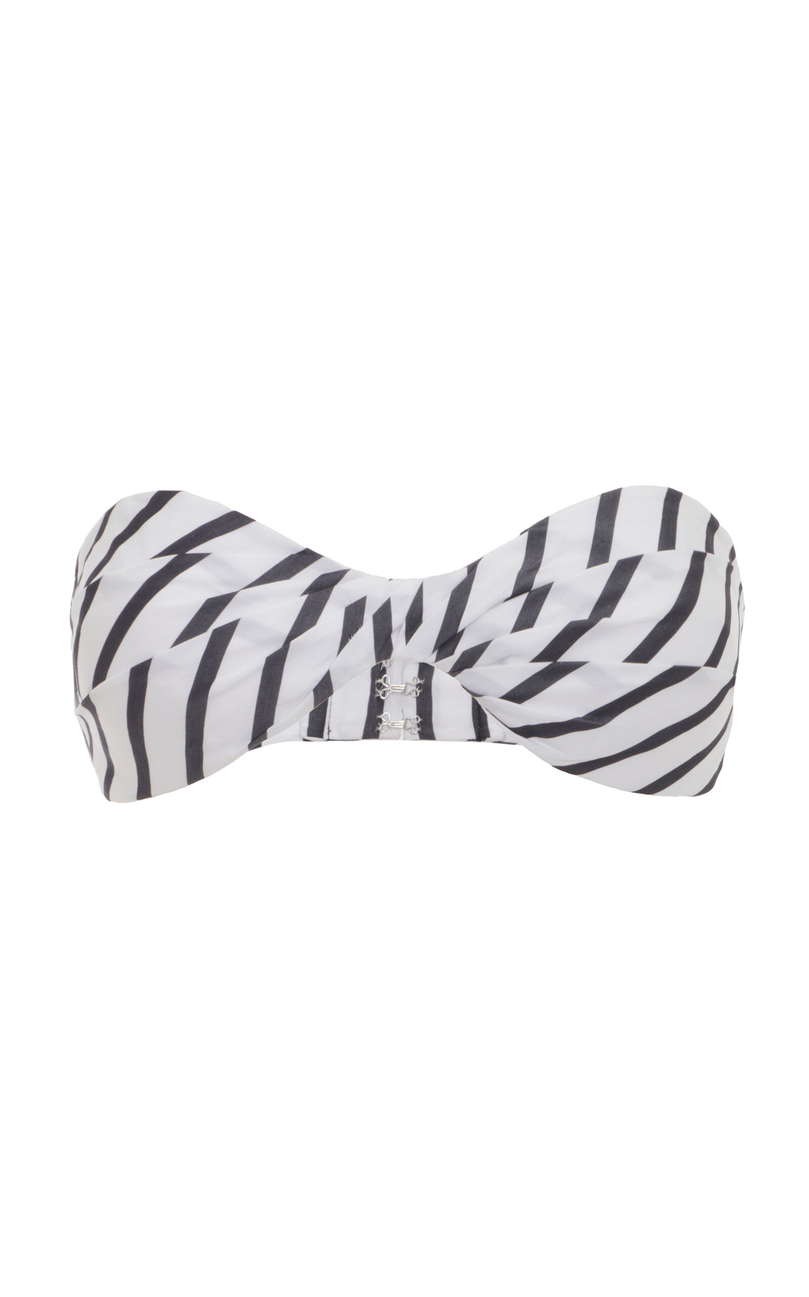 Ralph Lauren Cyndee Twisted Cotton Bra Top - Black/white