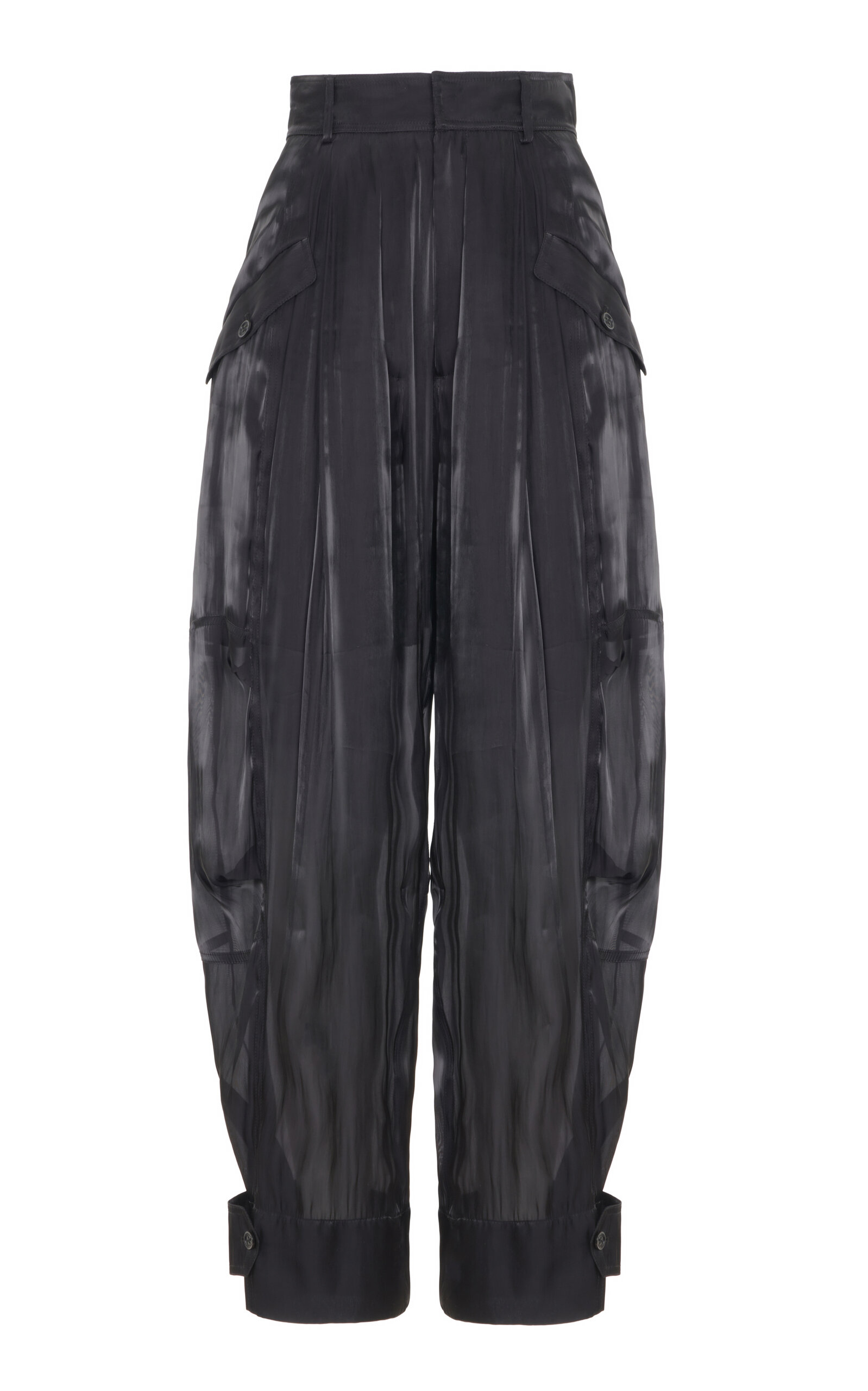 Ralph Lauren Sonya Satin Jacquard Pants - Black