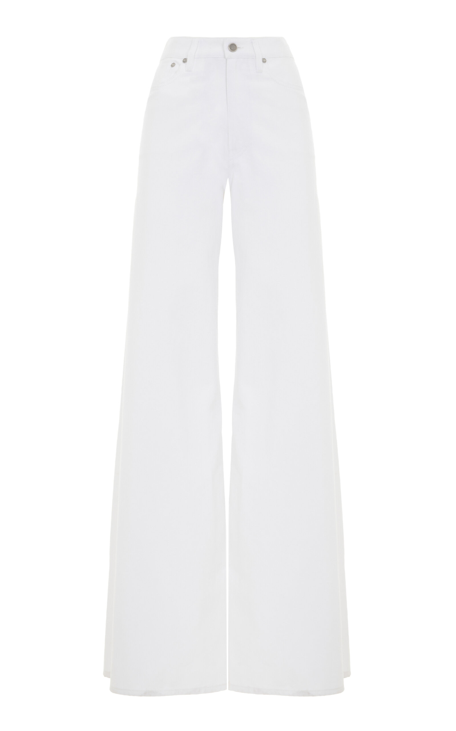 Ralph Lauren Collen Rigid High-Rise Wide-Leg Jeans - White