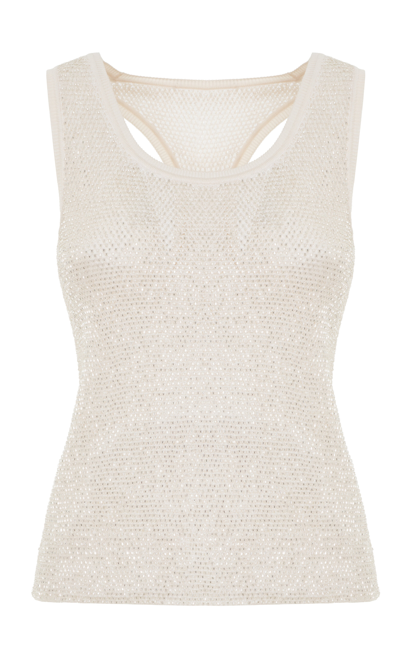 Ralph Lauren Knit Silk Tank Top - Off-White - XS