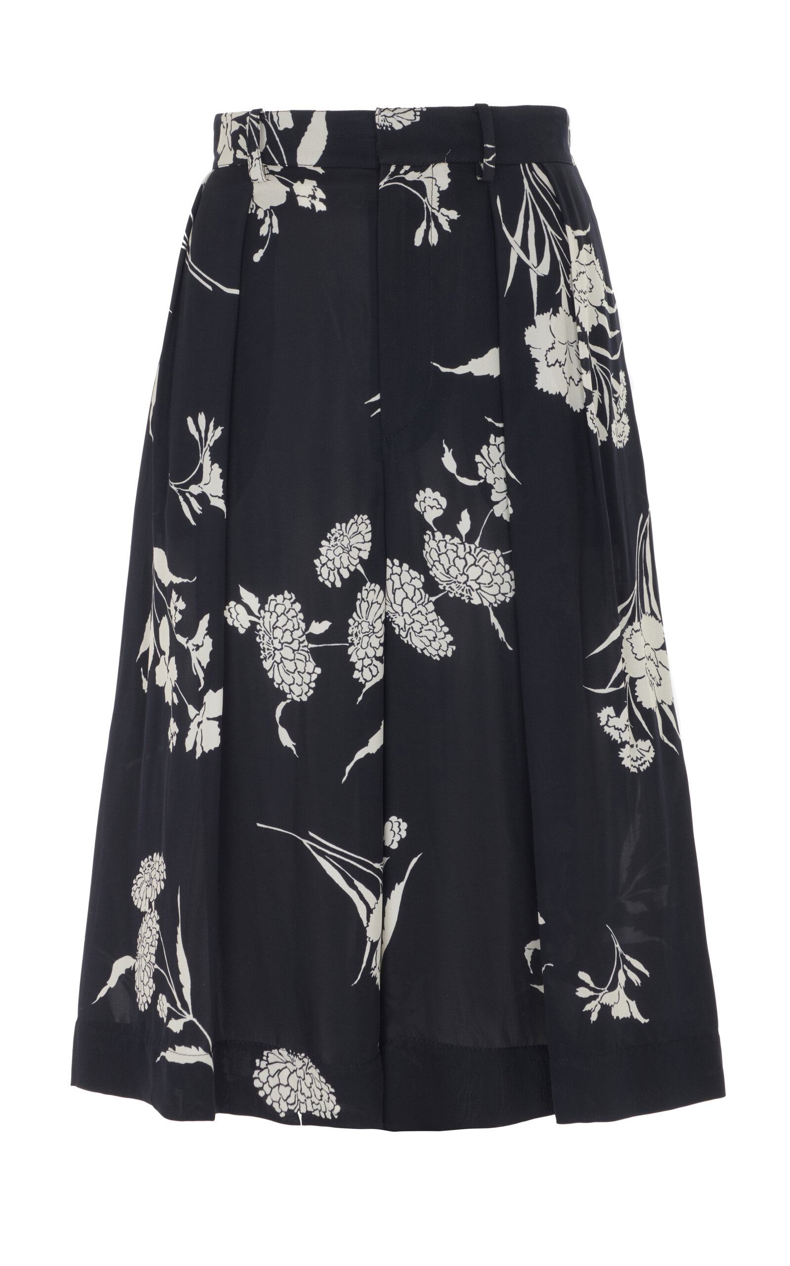 Ralph Lauren Averey Floral-Printed Crepe Shorts - Black/white