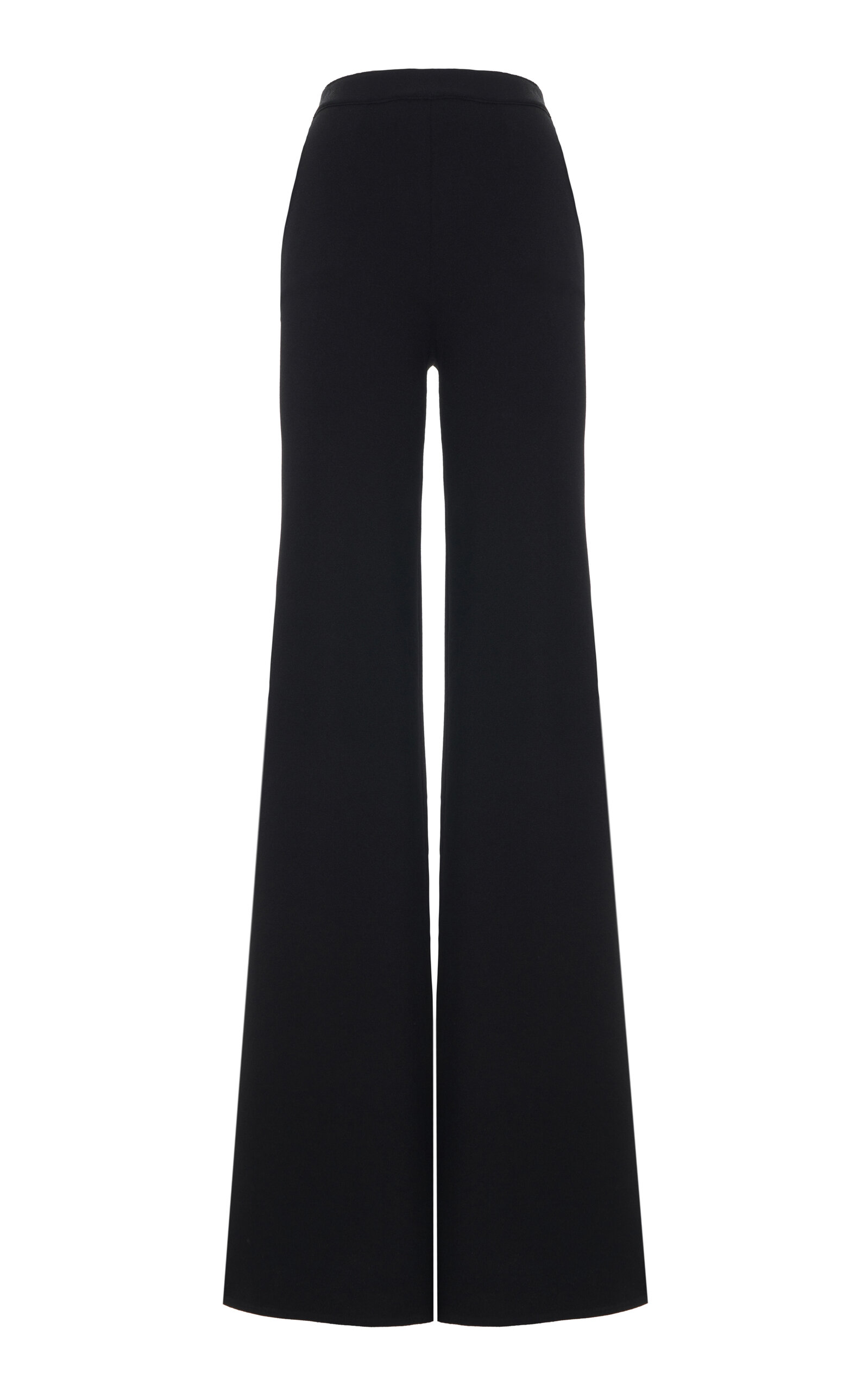 Ralph Lauren Beonca Crepe Wide-leg Pants In Black