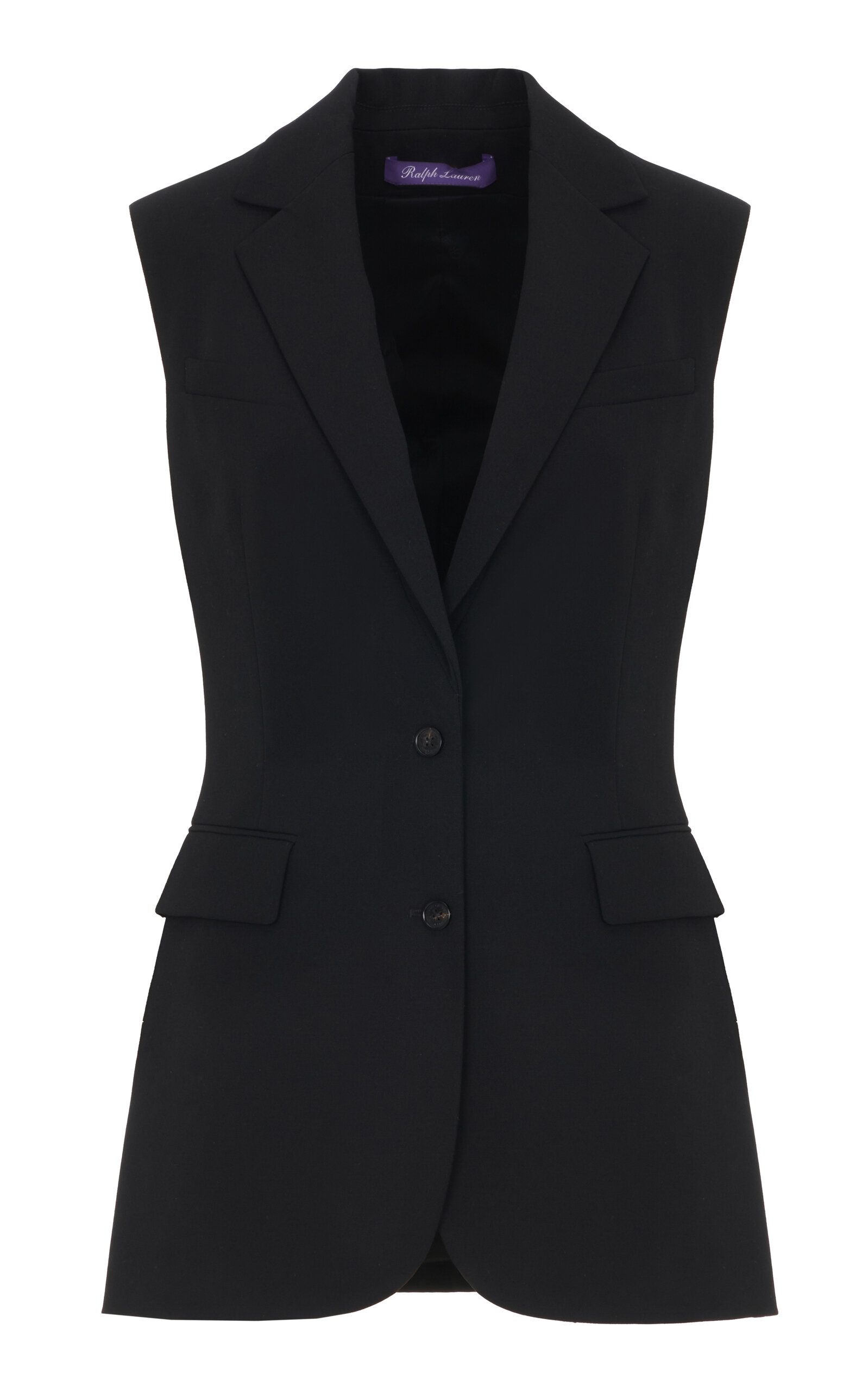 Ralph Lauren Randy Tailored Wool Vest - Black