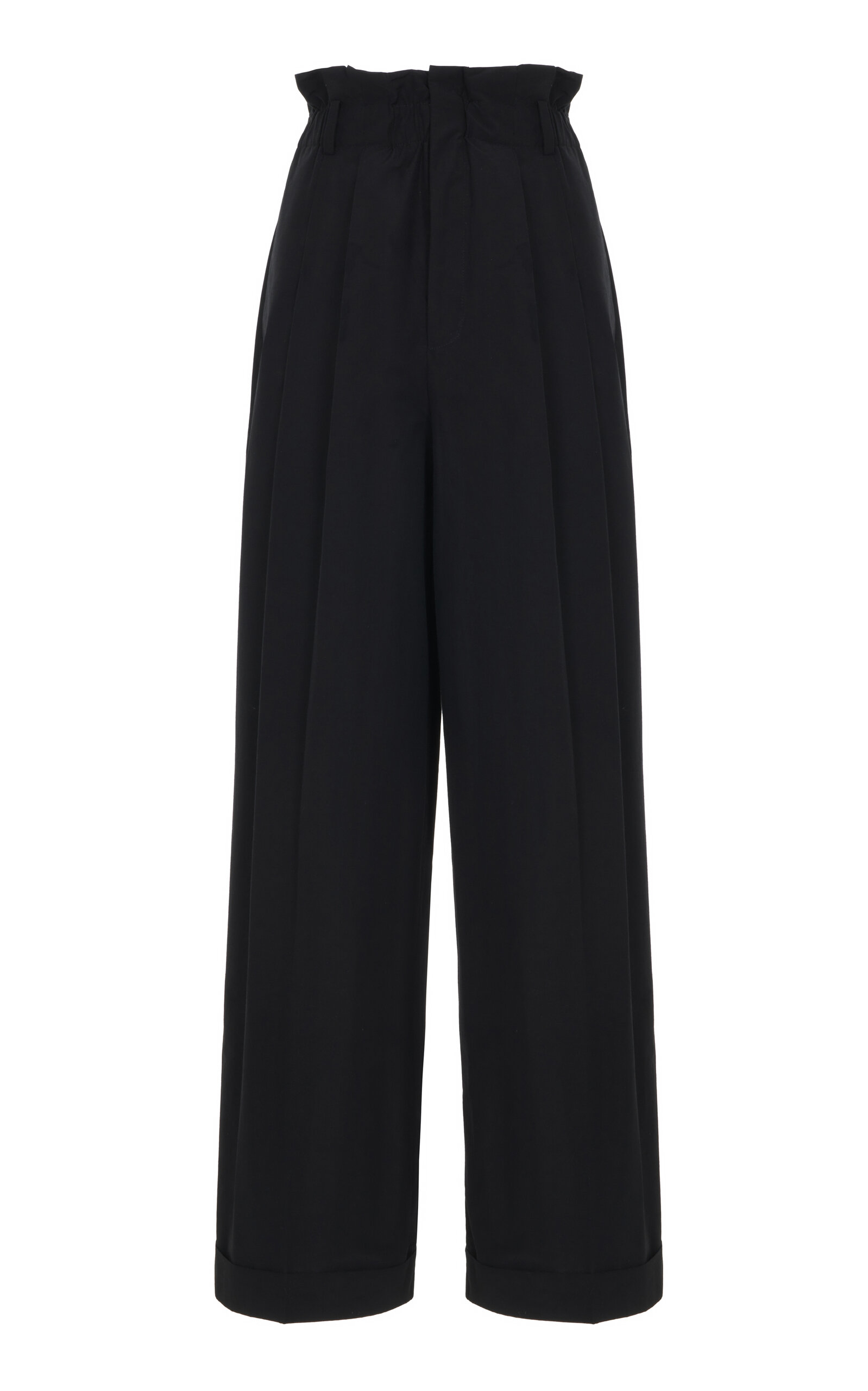 Ralph Lauren Alanna Cotton-Blend Straight-Leg Pants - Black
