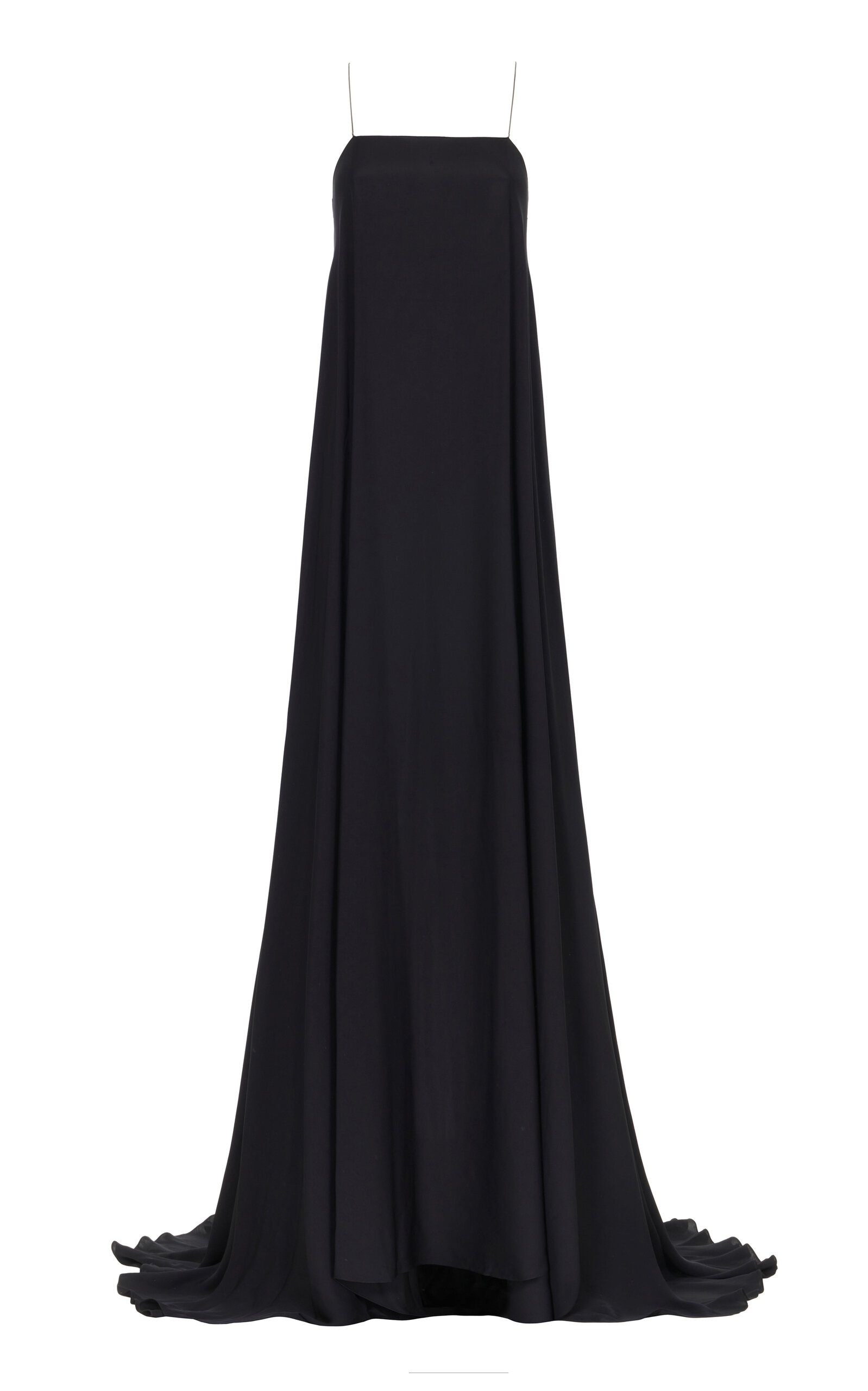 Ralph Lauren Erickson Crepe Trapeze Maxi Dress - Black