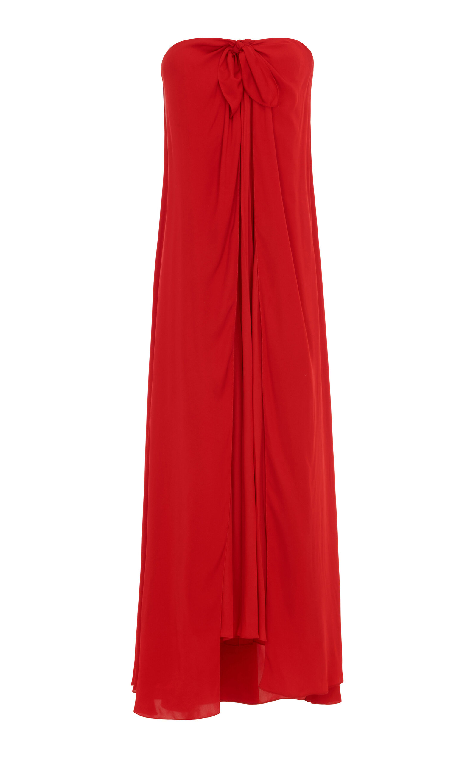 Ralph Lauren Brittani Tie-Detailed Crepe Maxi Dress - Red
