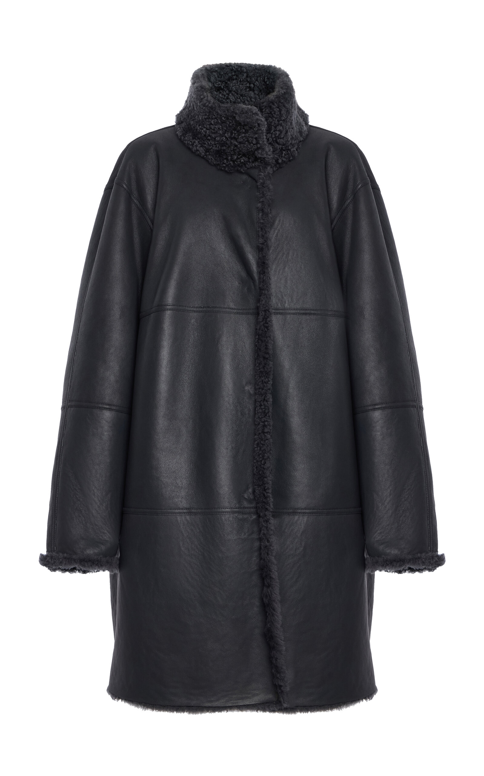 Lafayette 148 Wavy Shearling Reversible Coat