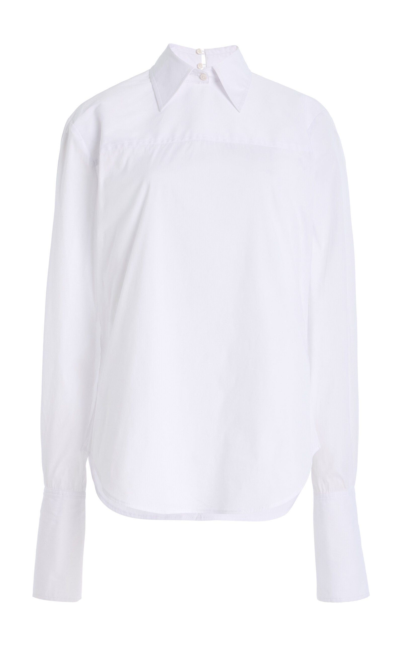 Brandon Maxwell The Keller Button-down Cotton Shirt In White