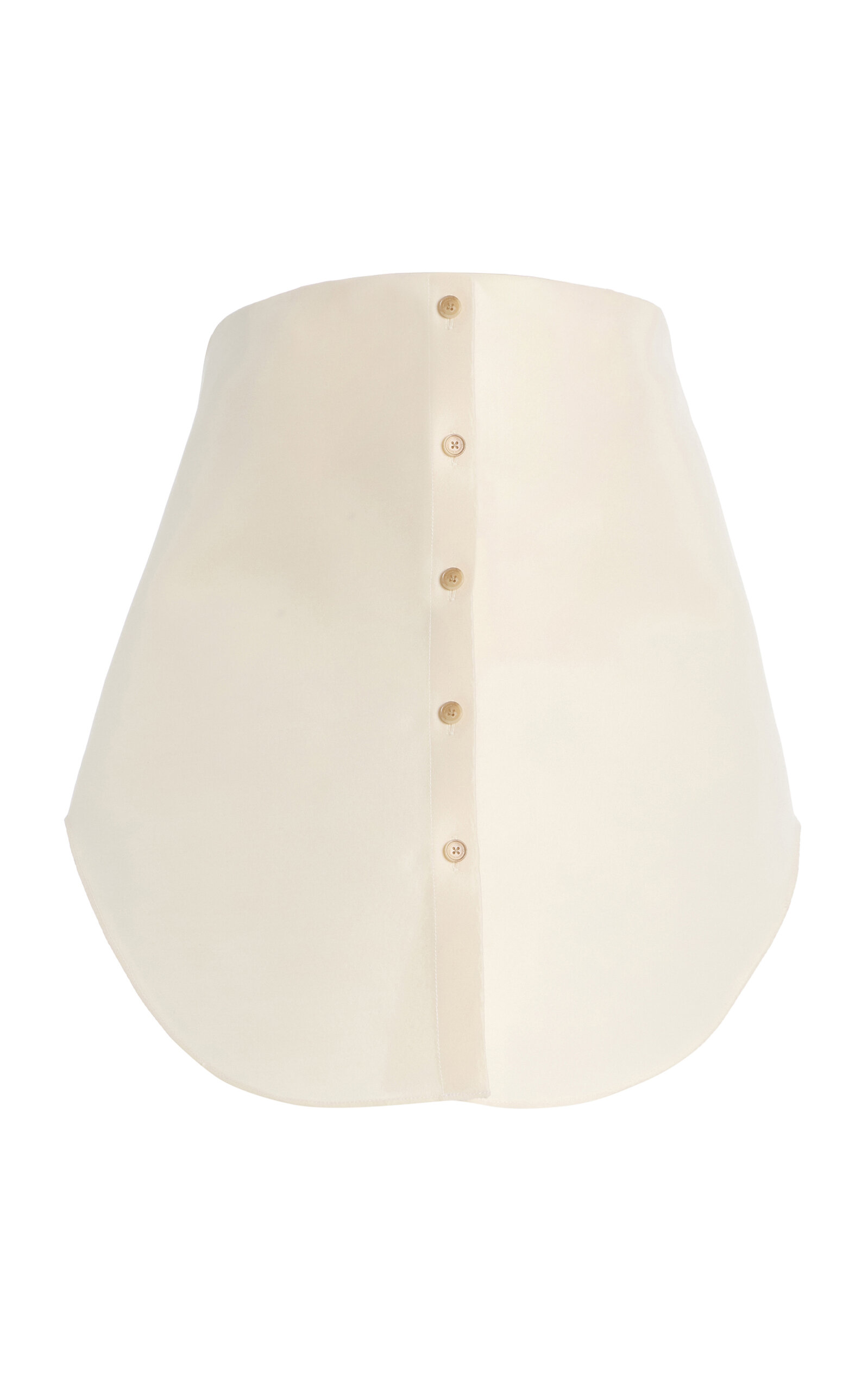 Brandon Maxwell The Shea  Strapless Wool-silk Top In White