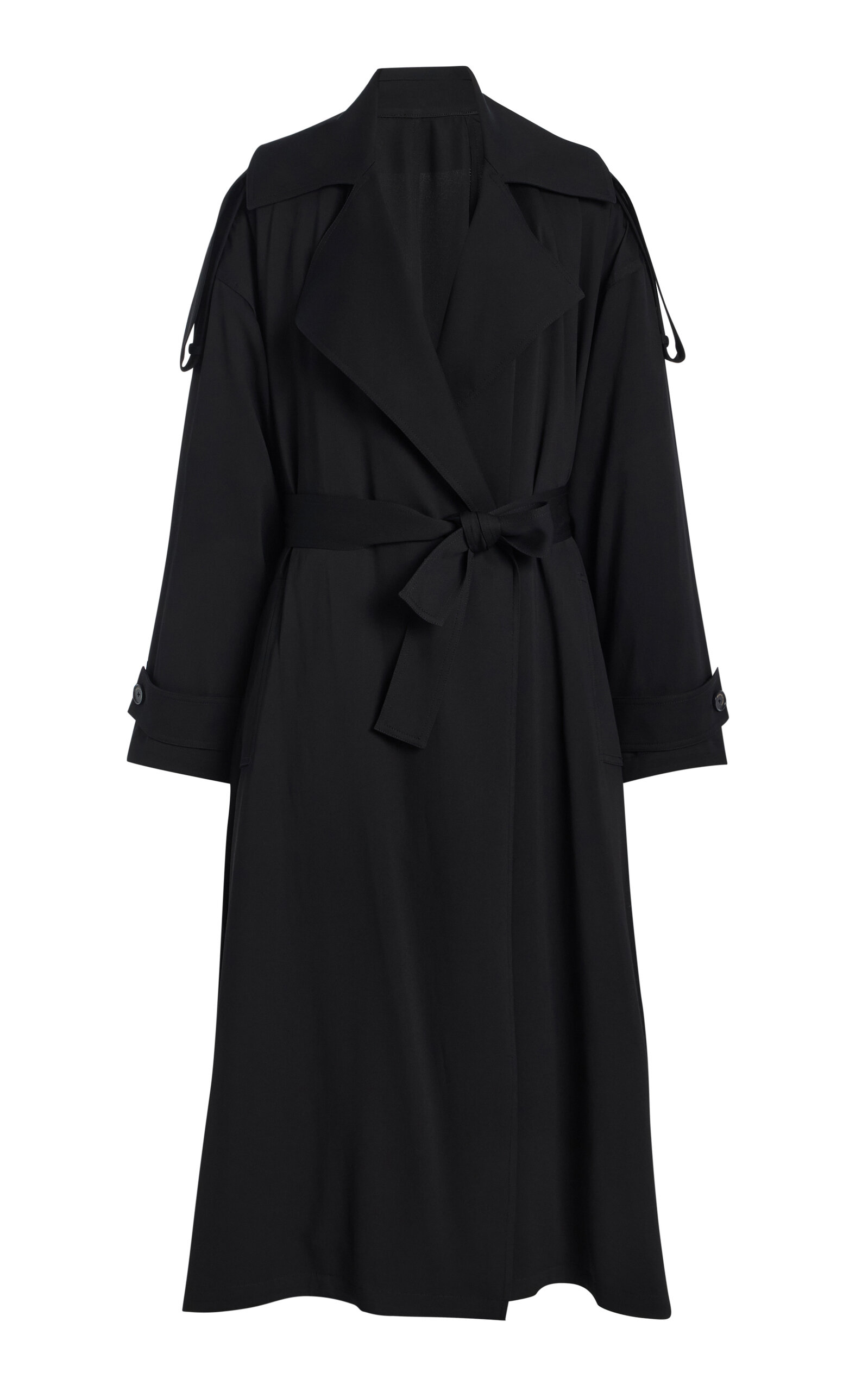 Brandon Maxwell The Tillman Relaxed Trench Coat In Black