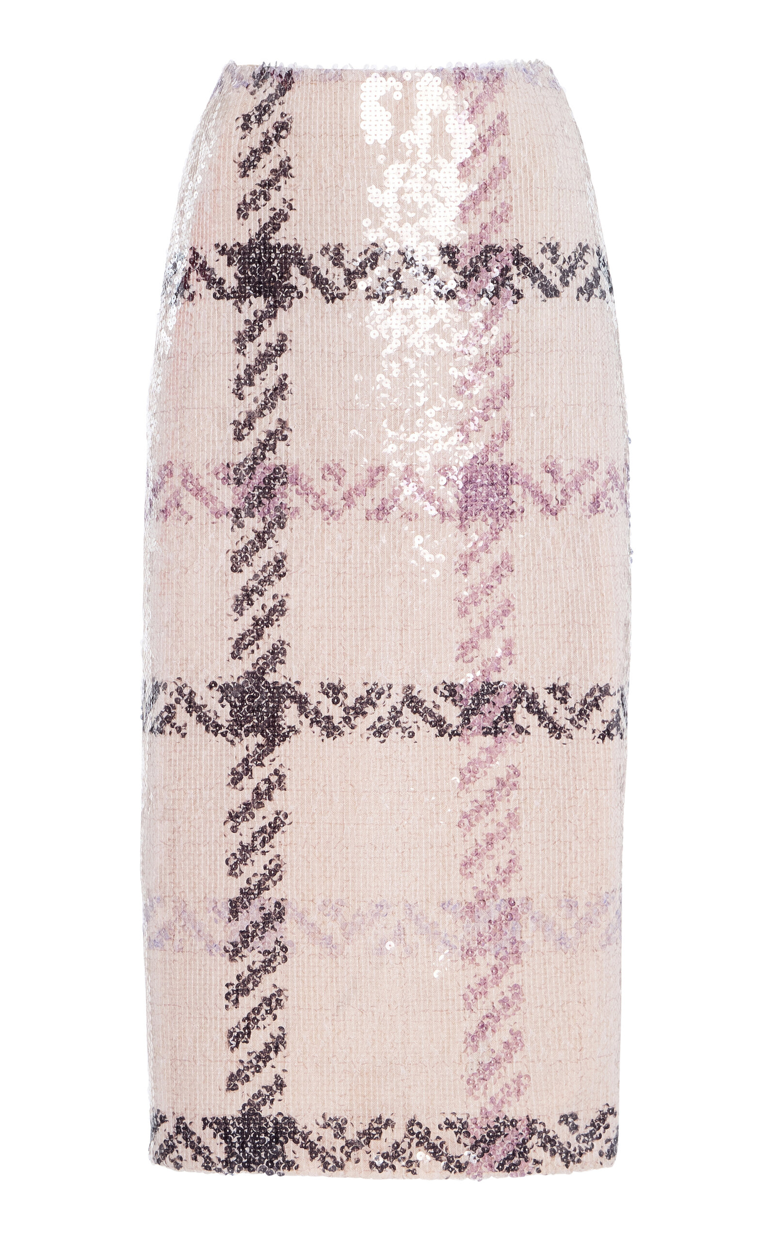 Brandon Maxwell The Mercer Paillette Patterned Midi Skirt - Women's Clothing