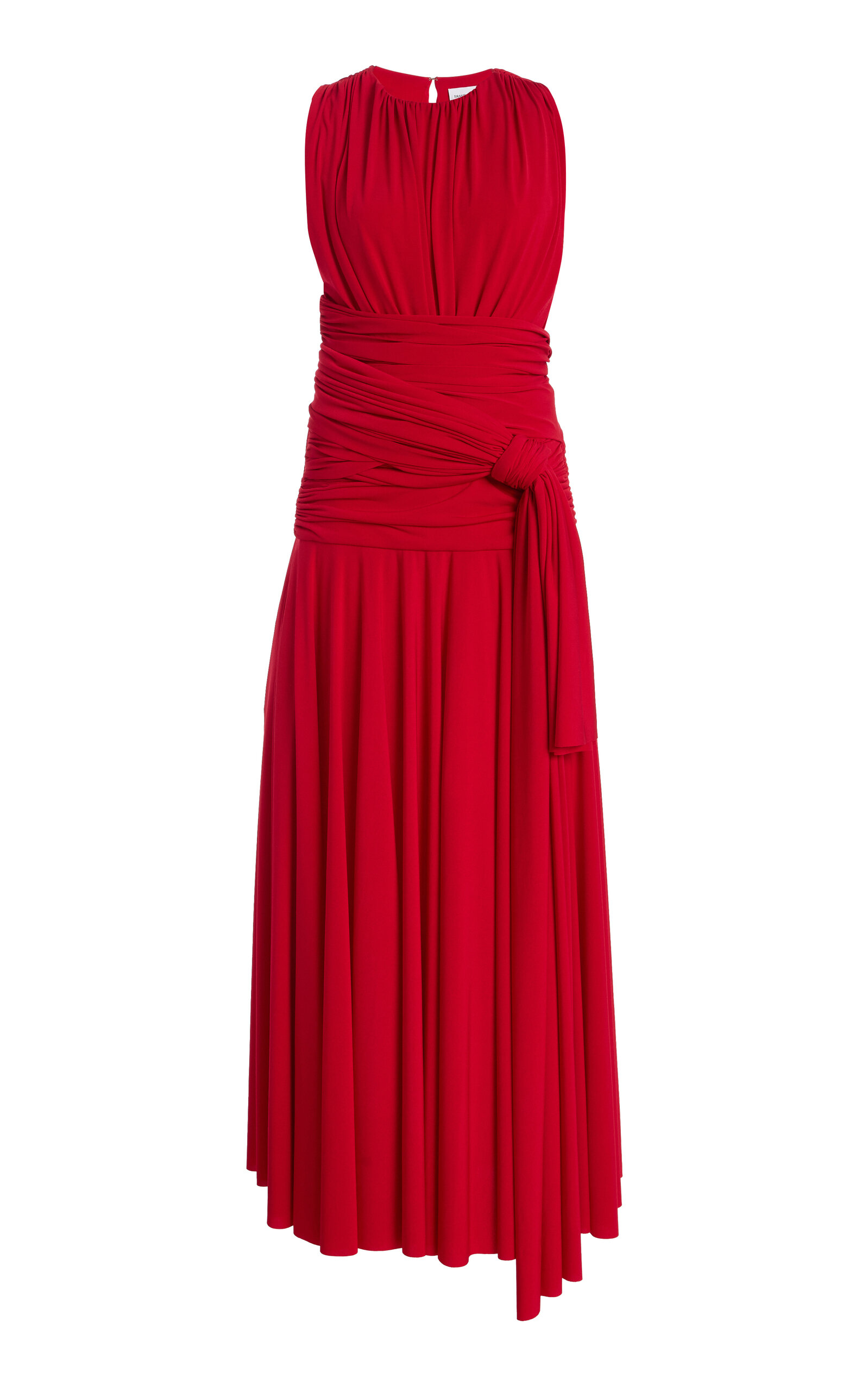 Brandon Maxwell The Isadora Draped Jersey Maxi Dress