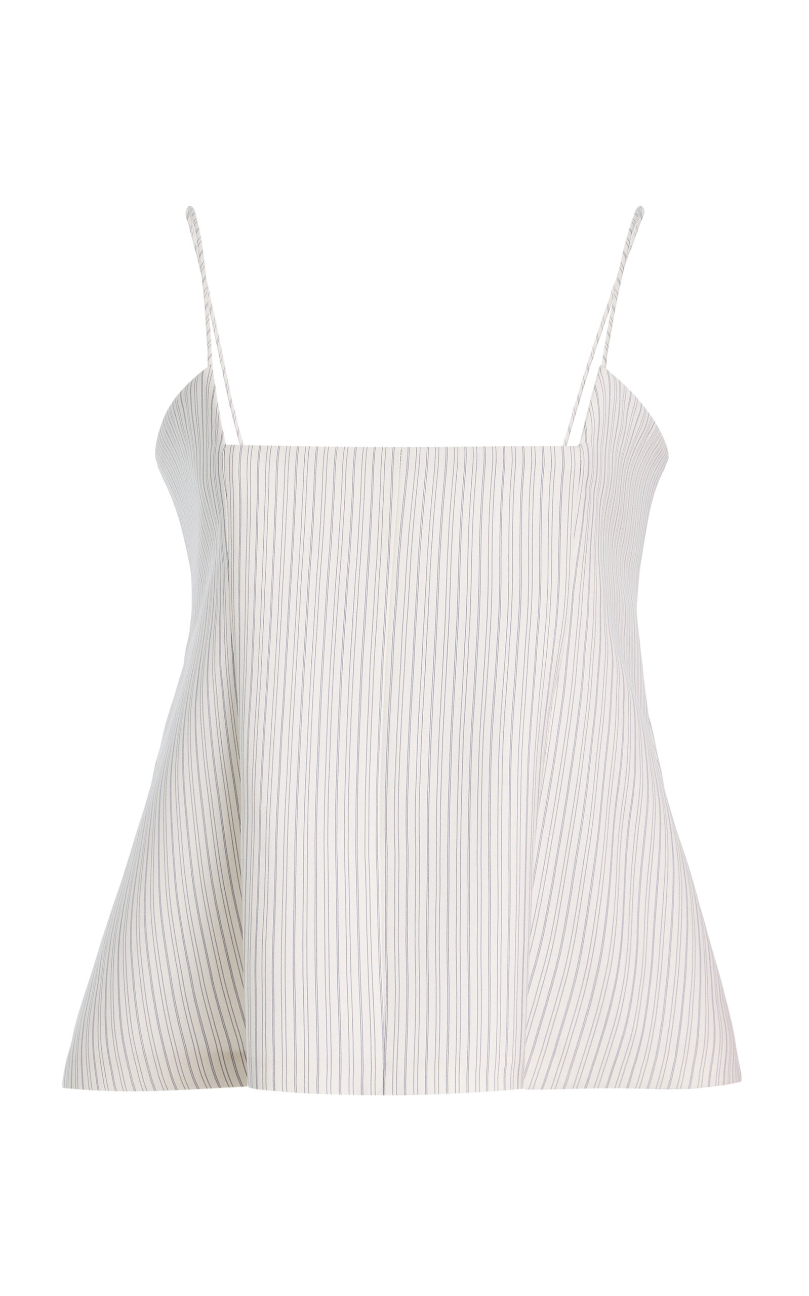 Brandon Maxwell The Tilden Square Neck Wool-blend Tank Top In White