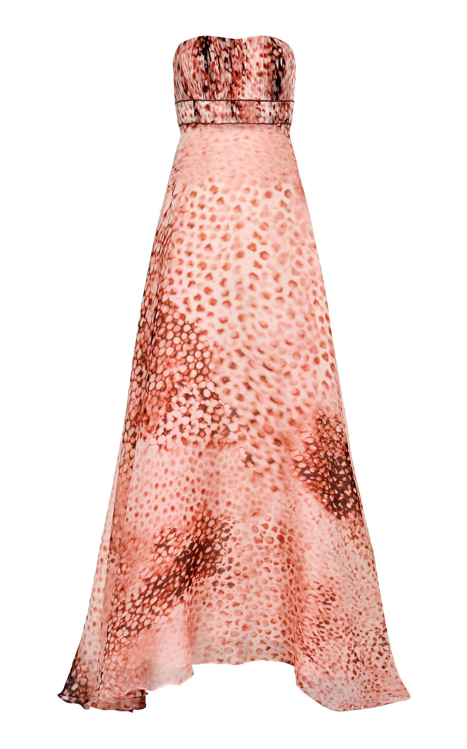 Francesca Miranda Amapola Strapless Silk Maxi Dress In Pink