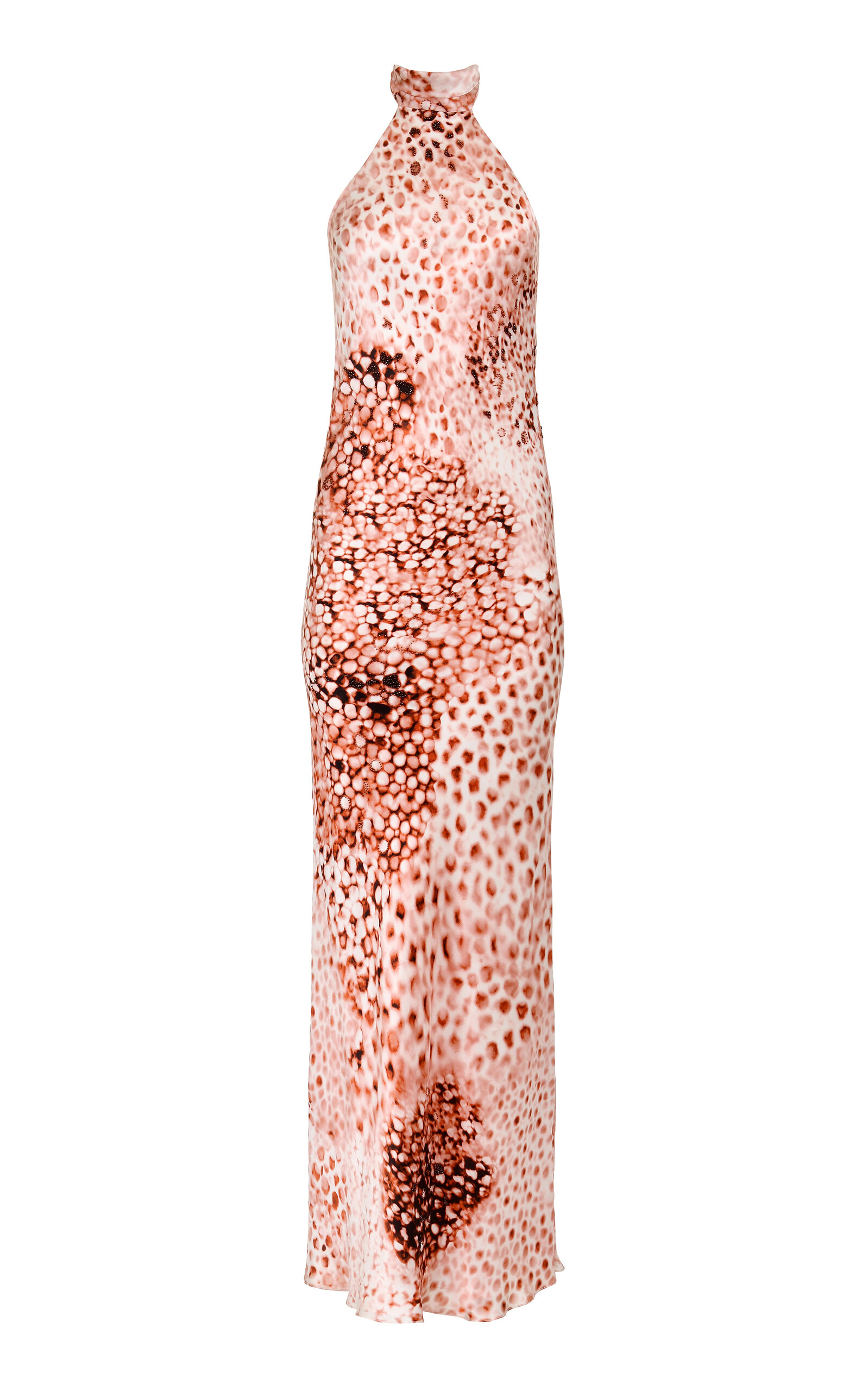 Francesca Miranda Hera Rose Halter Silk Dress In Multi