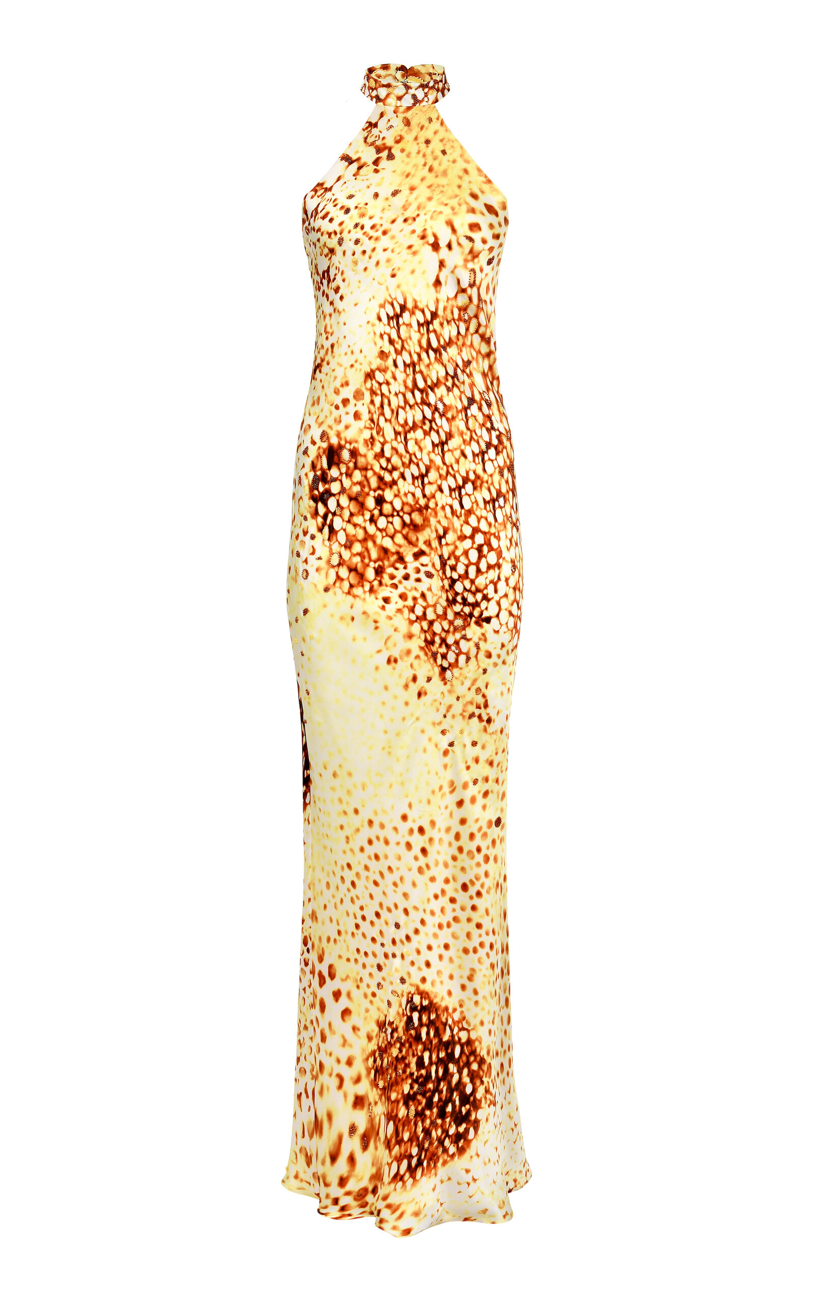 Francesca Miranda Mikaela Print Sleeveless Silk Dress - Yellow