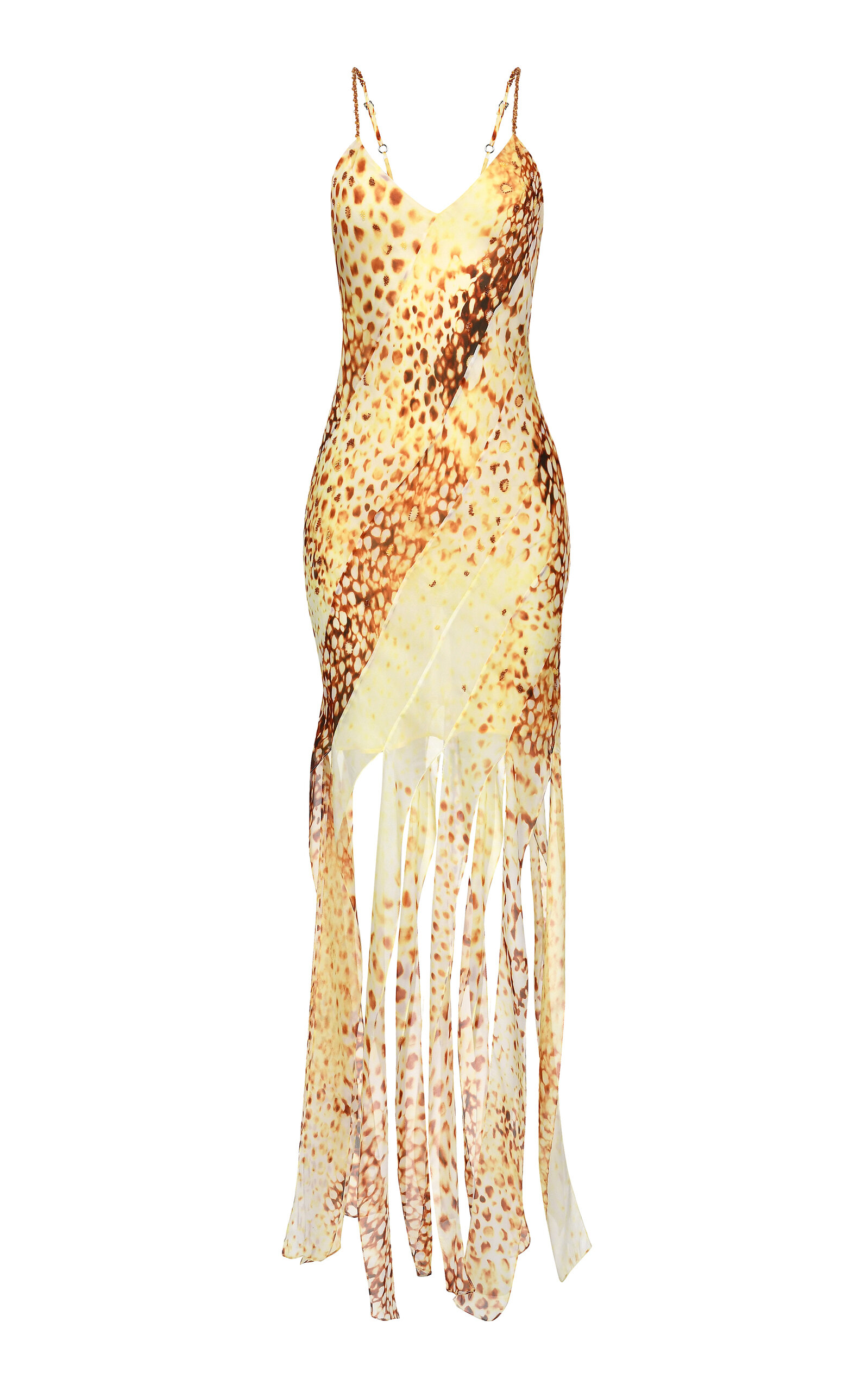 Francesca Miranda Solaris Sleeveless Silk Dress In Yellow