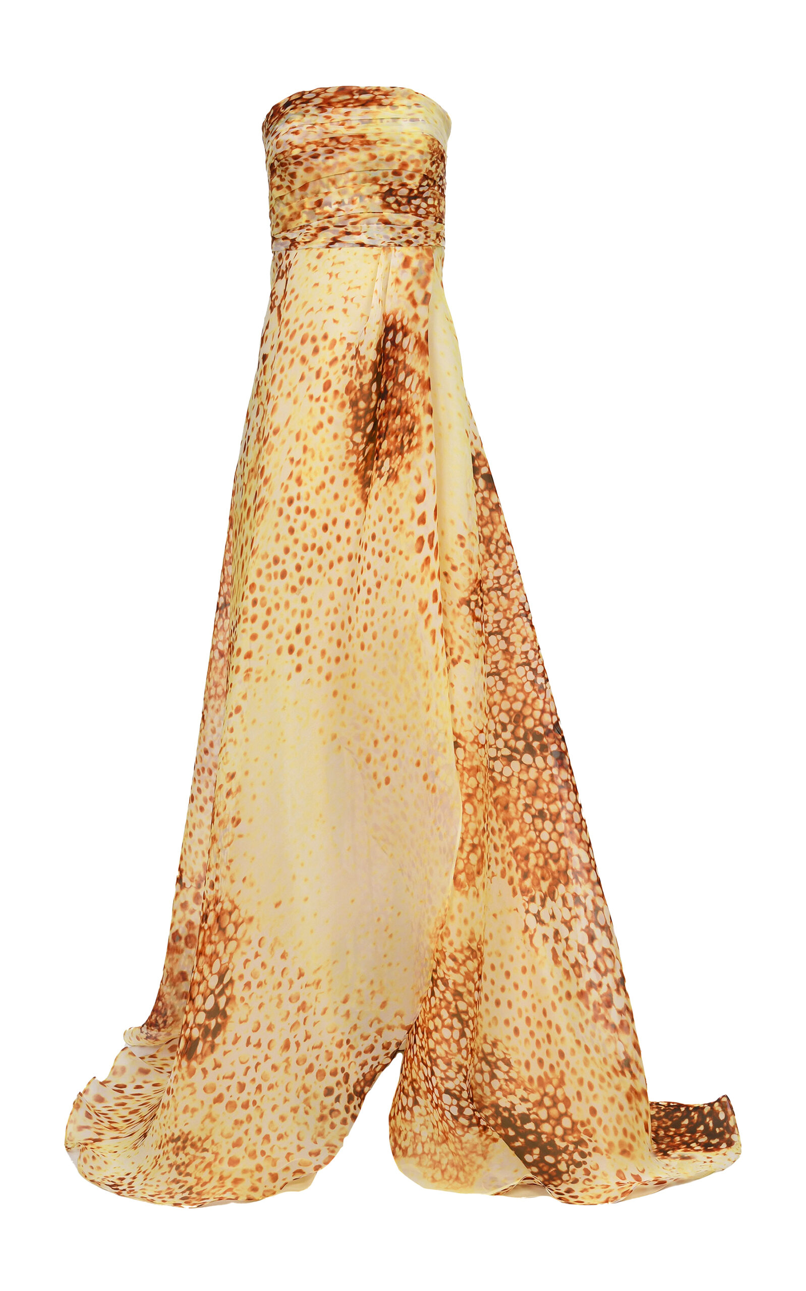 Francesca Miranda Sunflower A Line Silk Maxi Dress - Yellow