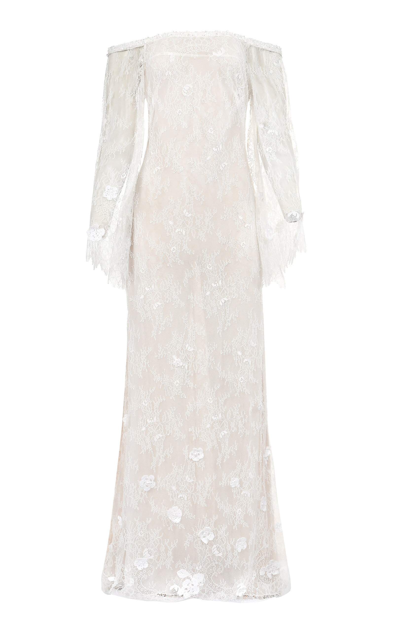 Francesca Miranda Lily Sheer Off The Shoulder Dress In White