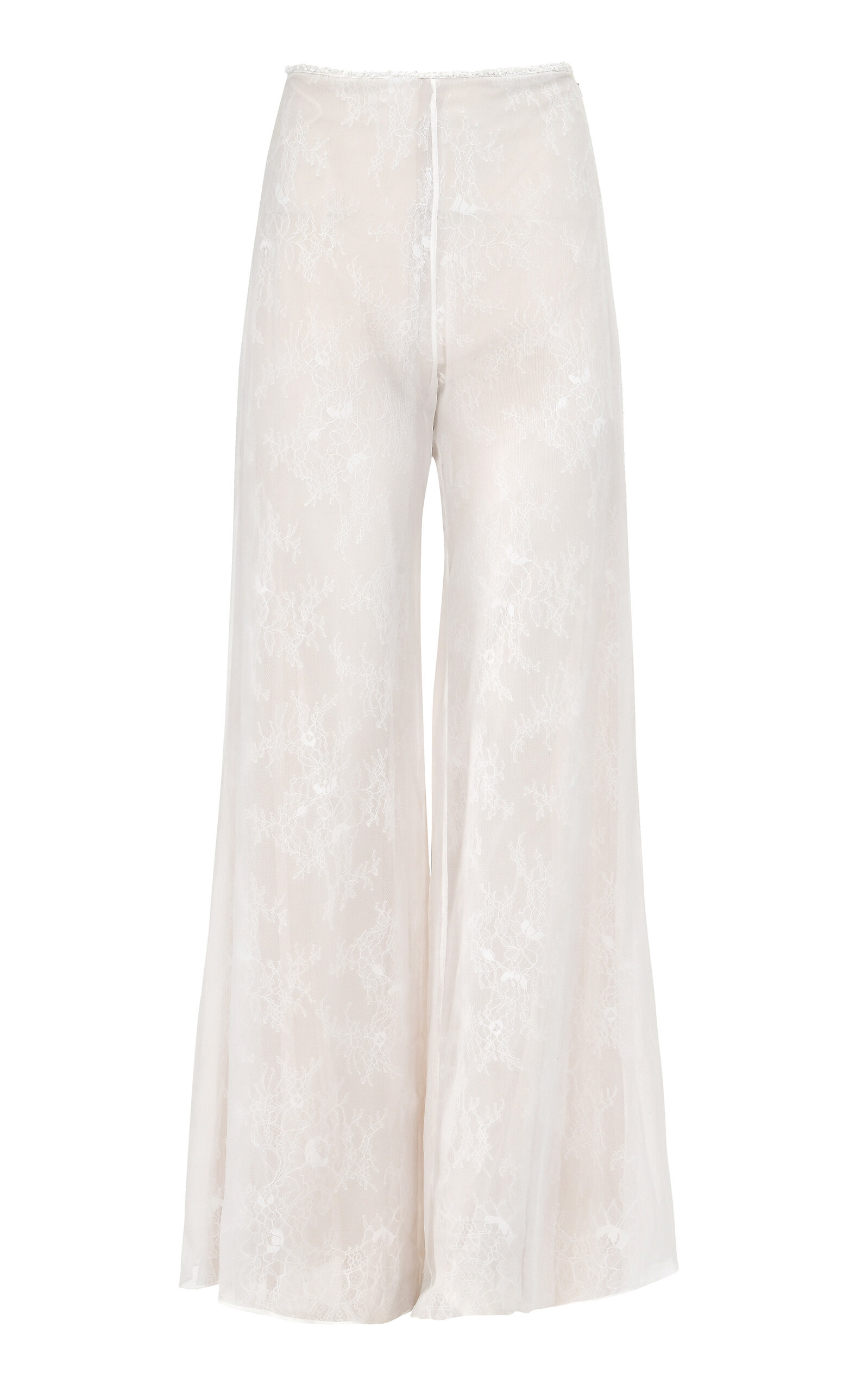 Francesca Miranda Magnolia Sheer Silk Pants In White