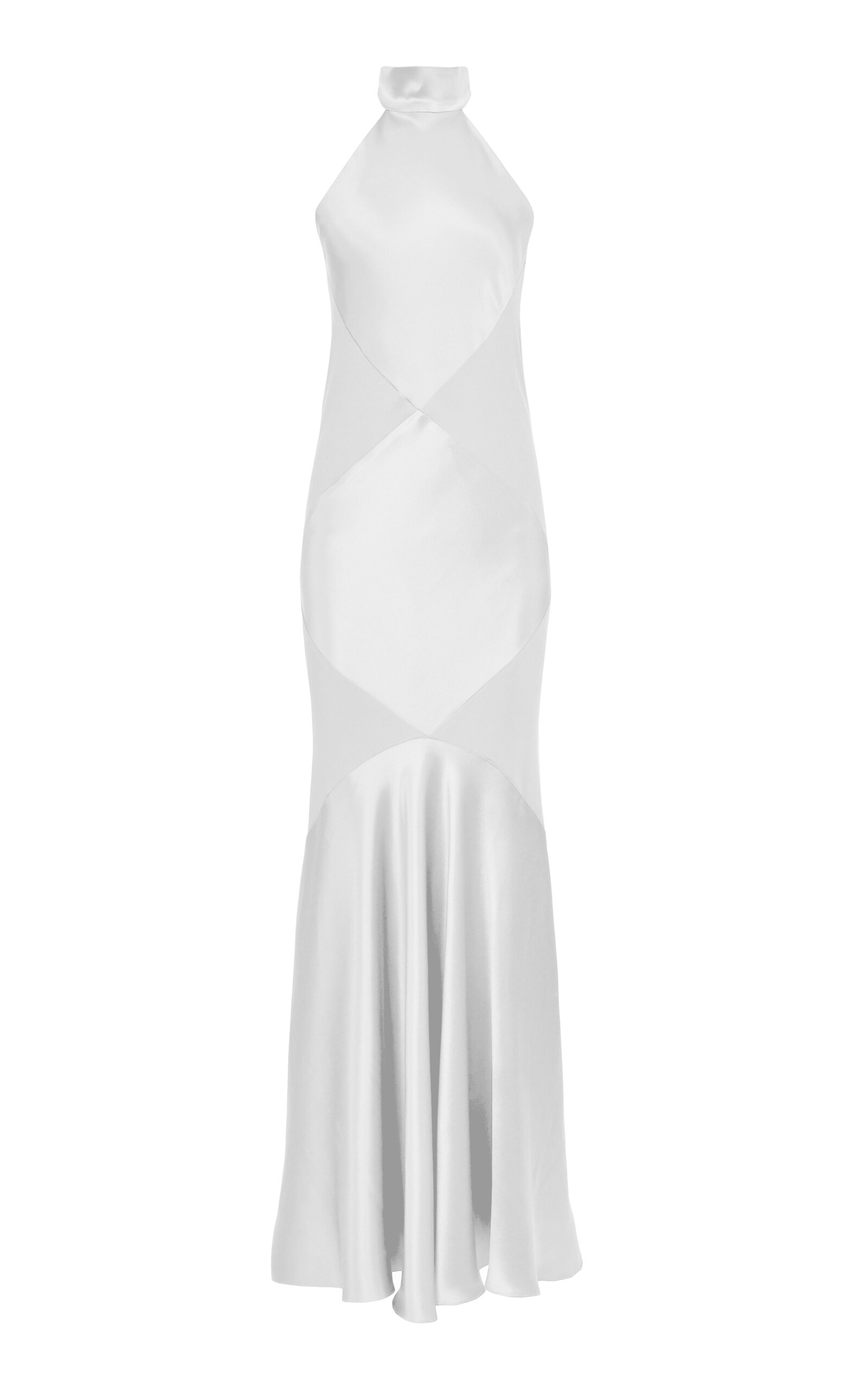 Francesca Miranda Snowdrop Halter Silk Dress - White