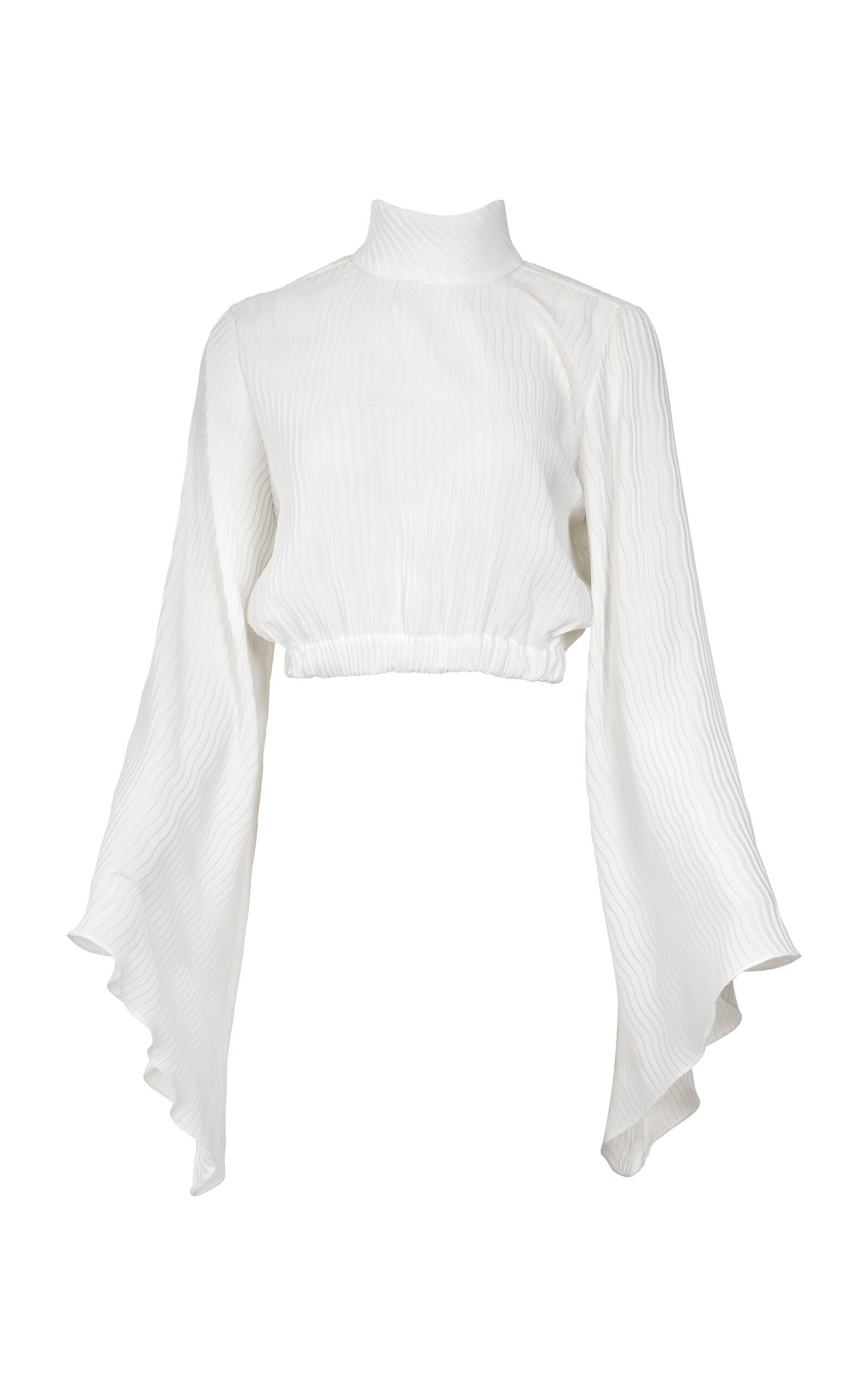 Francesca Miranda Clara High-Neck Long Sleeve Top - White