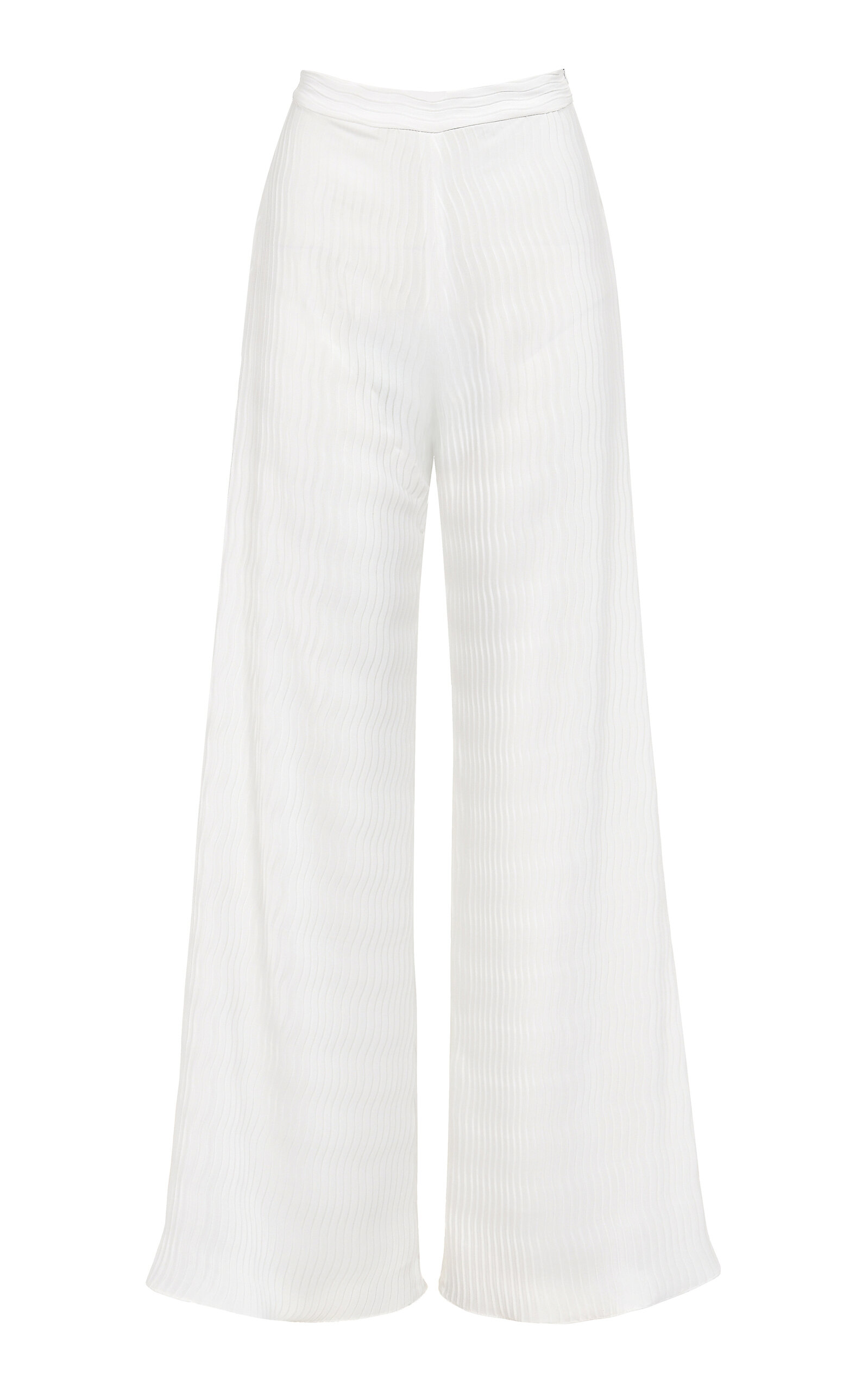 Francesca Miranda Blanca High Waisted Straight Pants In White