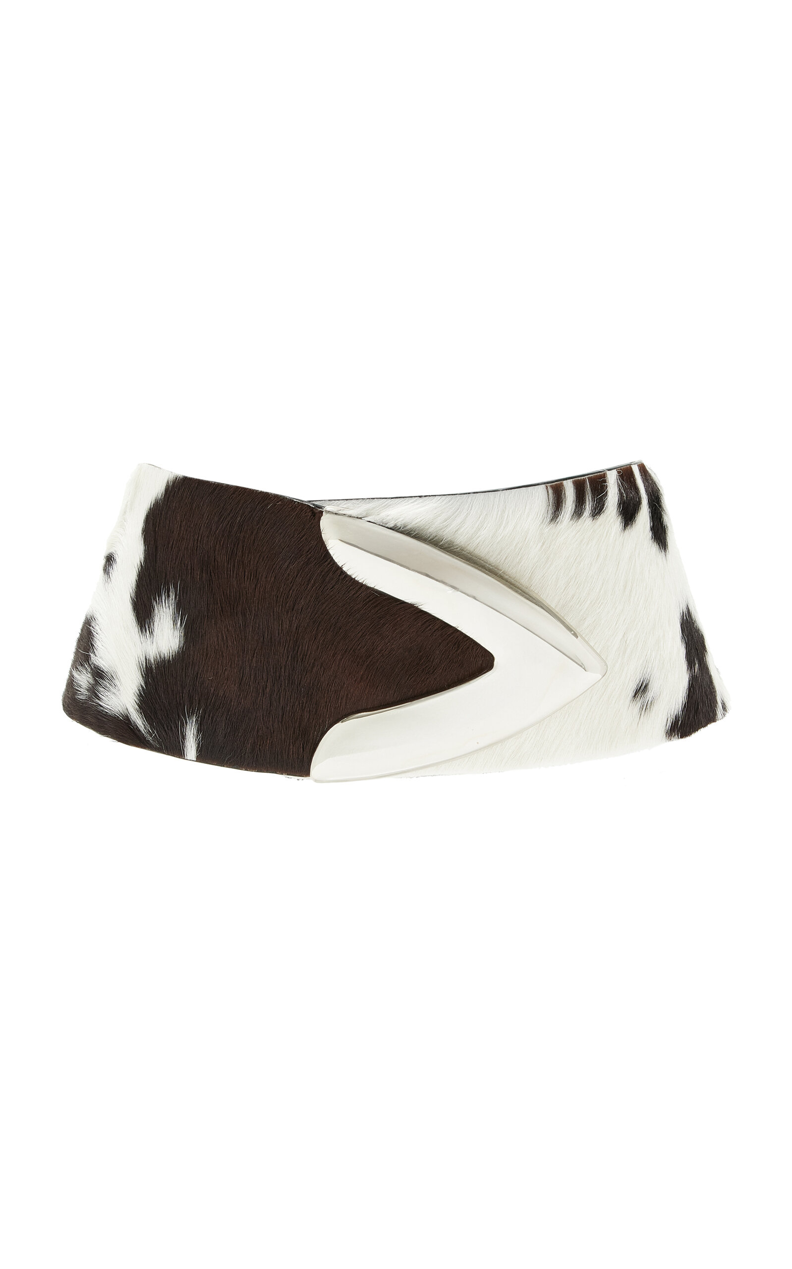 Brandon Maxwell The Callahan Wide Belt With Oversized Metal Tip Hardware In Multi