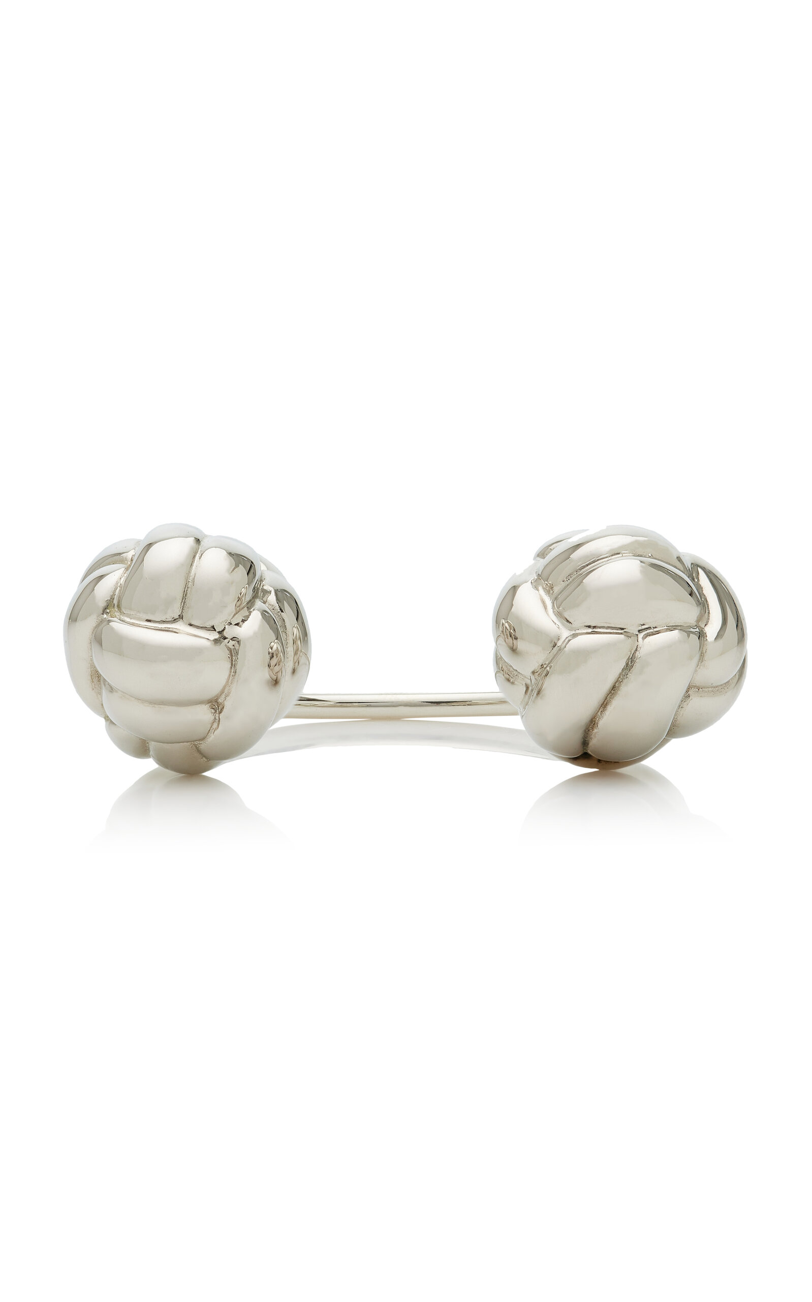 Brandon Maxwell The Spira Cufflink Bracelet In Silver