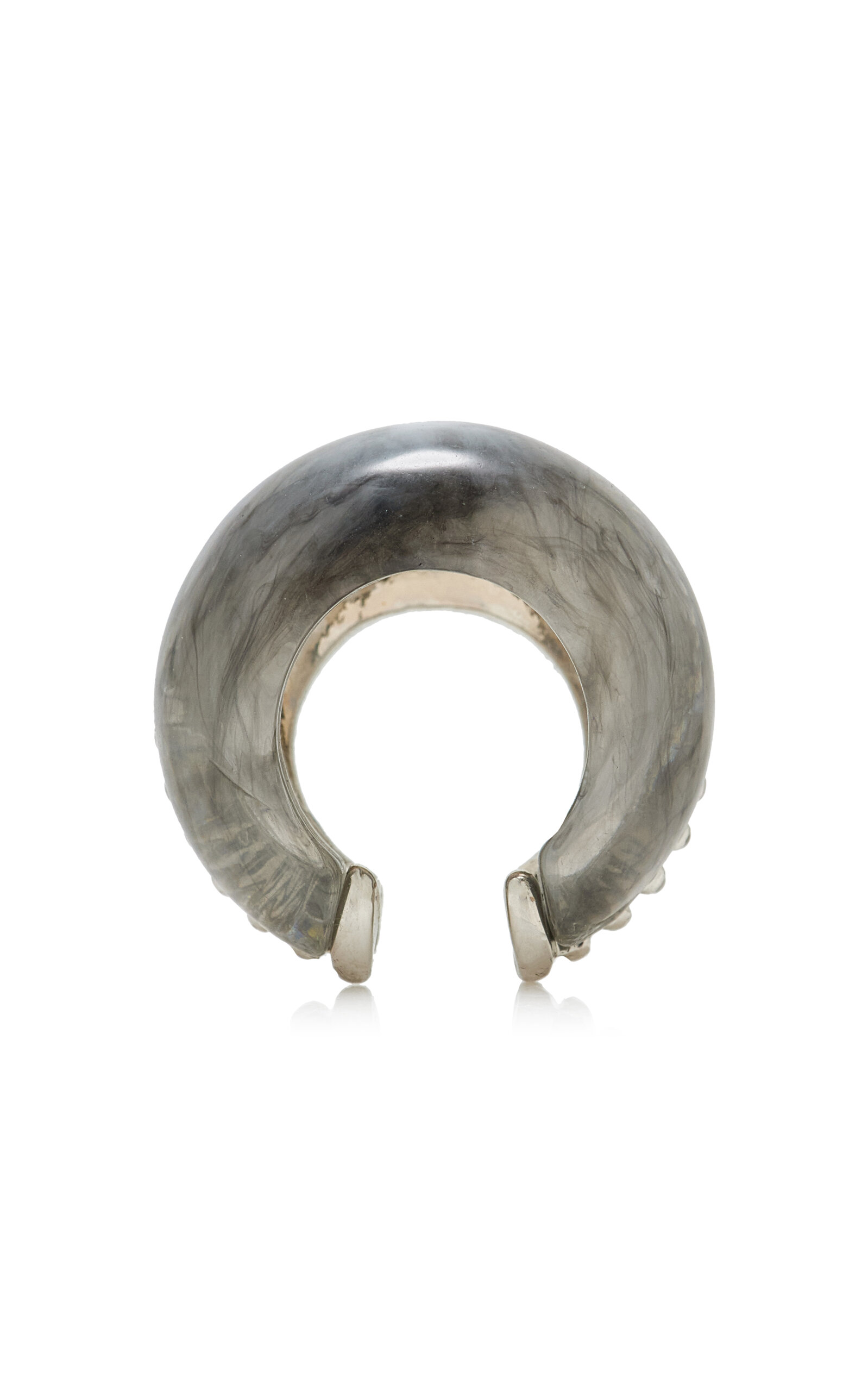 Brandon Maxwell The Petra Ear Cuffs In Gray