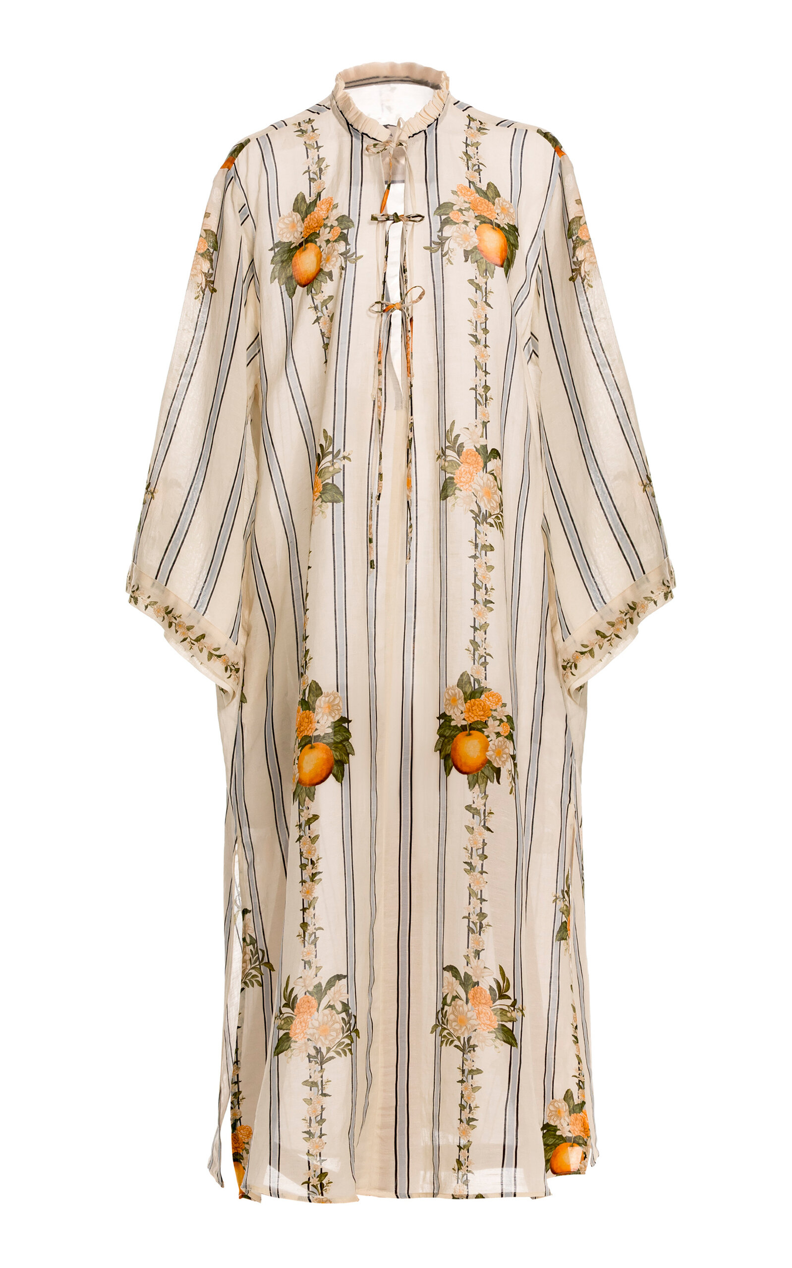 Agua By Agua Bendita Datil Valle Printed Kaftan Dress In Brown
