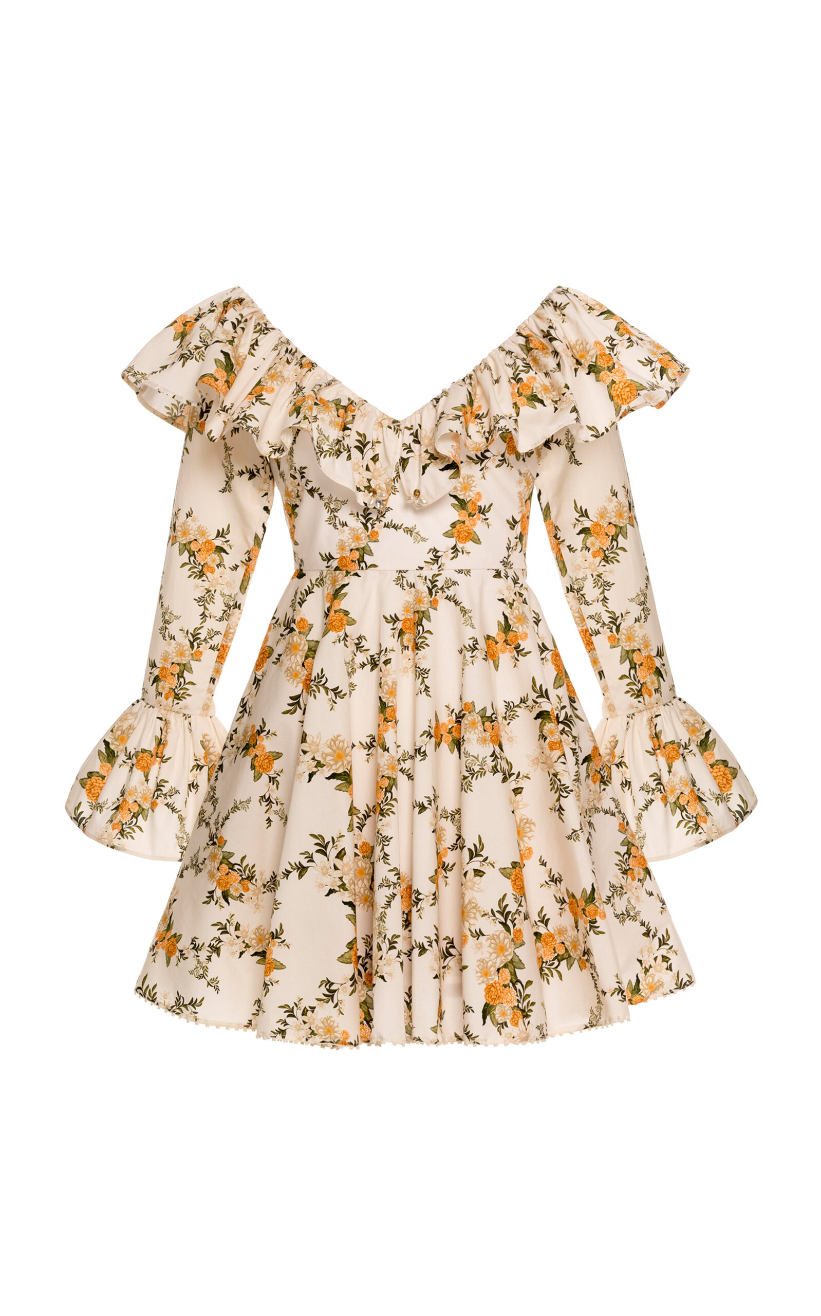 Agua By Agua Bendita Verso Valle Printed Cotton Mini Dress In Animal Print