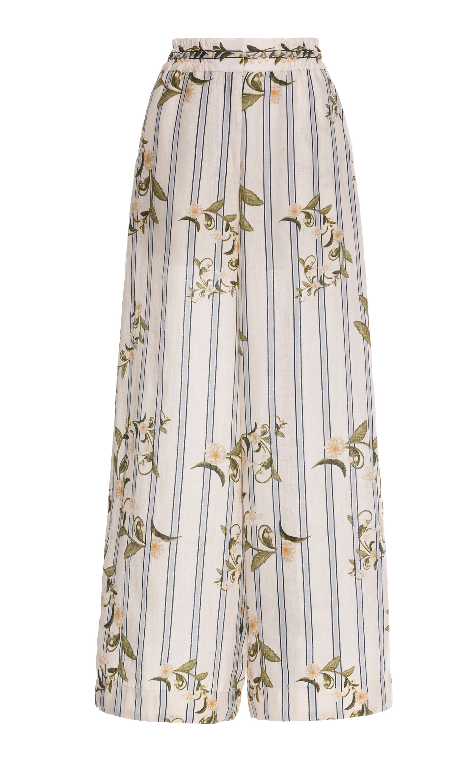 Agua by Agua Bendita Tota Valle Printed Linen Trousers - Print