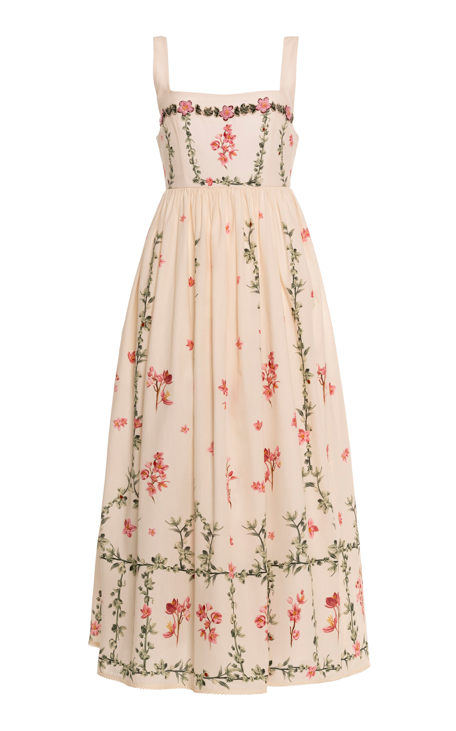 Agua by Agua Bendita Barbara Midi Cauca Printed Cotton Midi Dress - Print