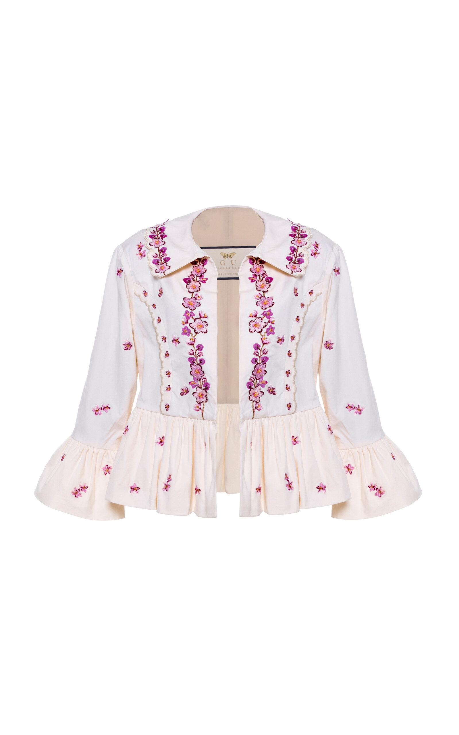 Agua By Agua Bendita Silene Cauca Embroidered Cotton Coat In Animal Print
