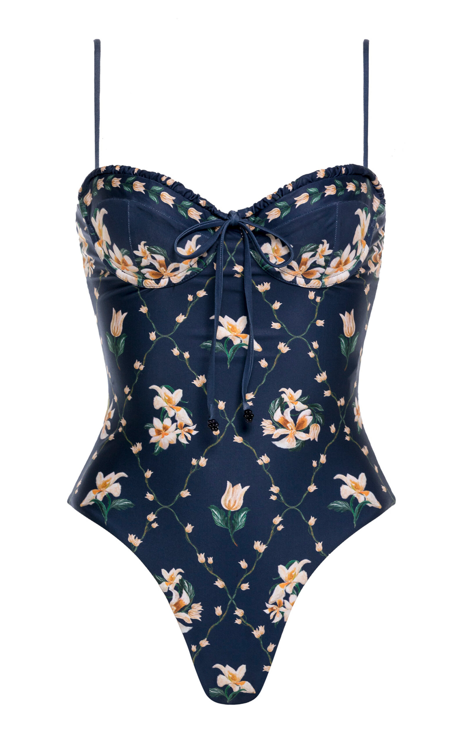 Agua By Agua Bendita Ebano Promesa Printed Cotton One-piece Swimsuit In Animal Print