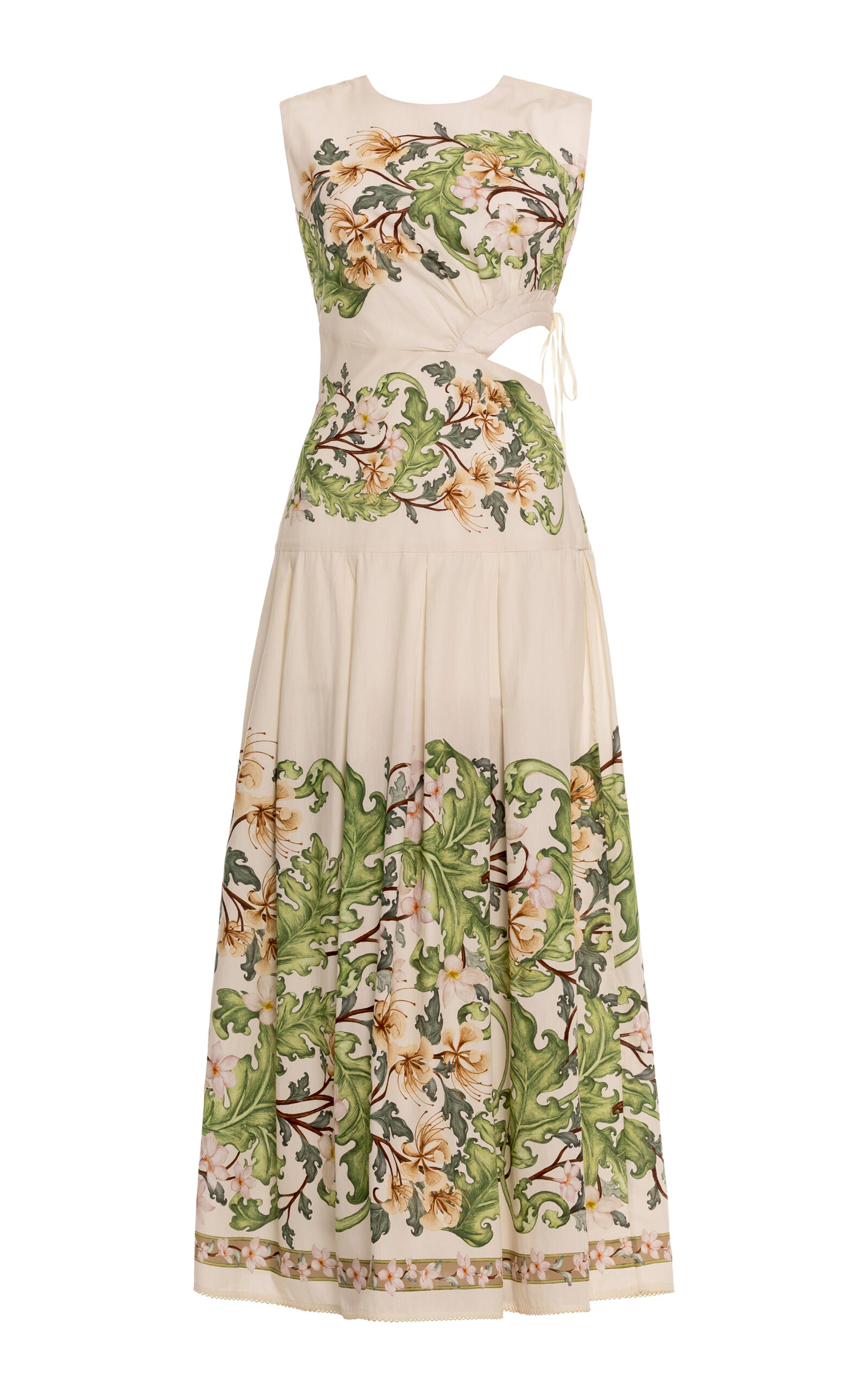 Agua By Agua Bendita Otoño Anhelo Printed Cotton Midi Dress In Multi